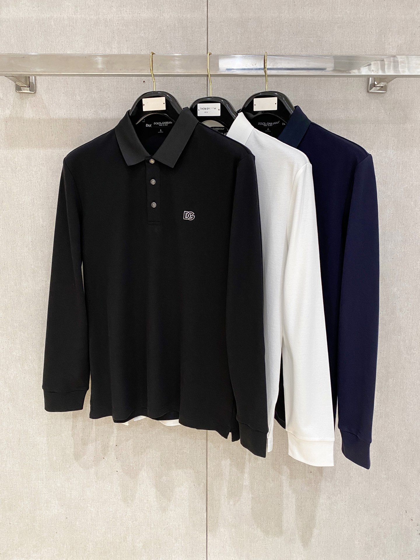 Dolce & Gabbana Men's Long Sleeve Polo Shirt Cotton Logo M-4XL 9 i1754227680430 6573 0 8