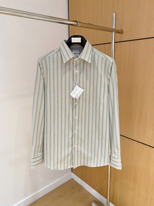 Brunello Cucinelli Striped Cotton Shirt - Lightweight & Breathable 1 Brunello Cucinelli Striped Cotton Shirt - Lightweight & Breathable
