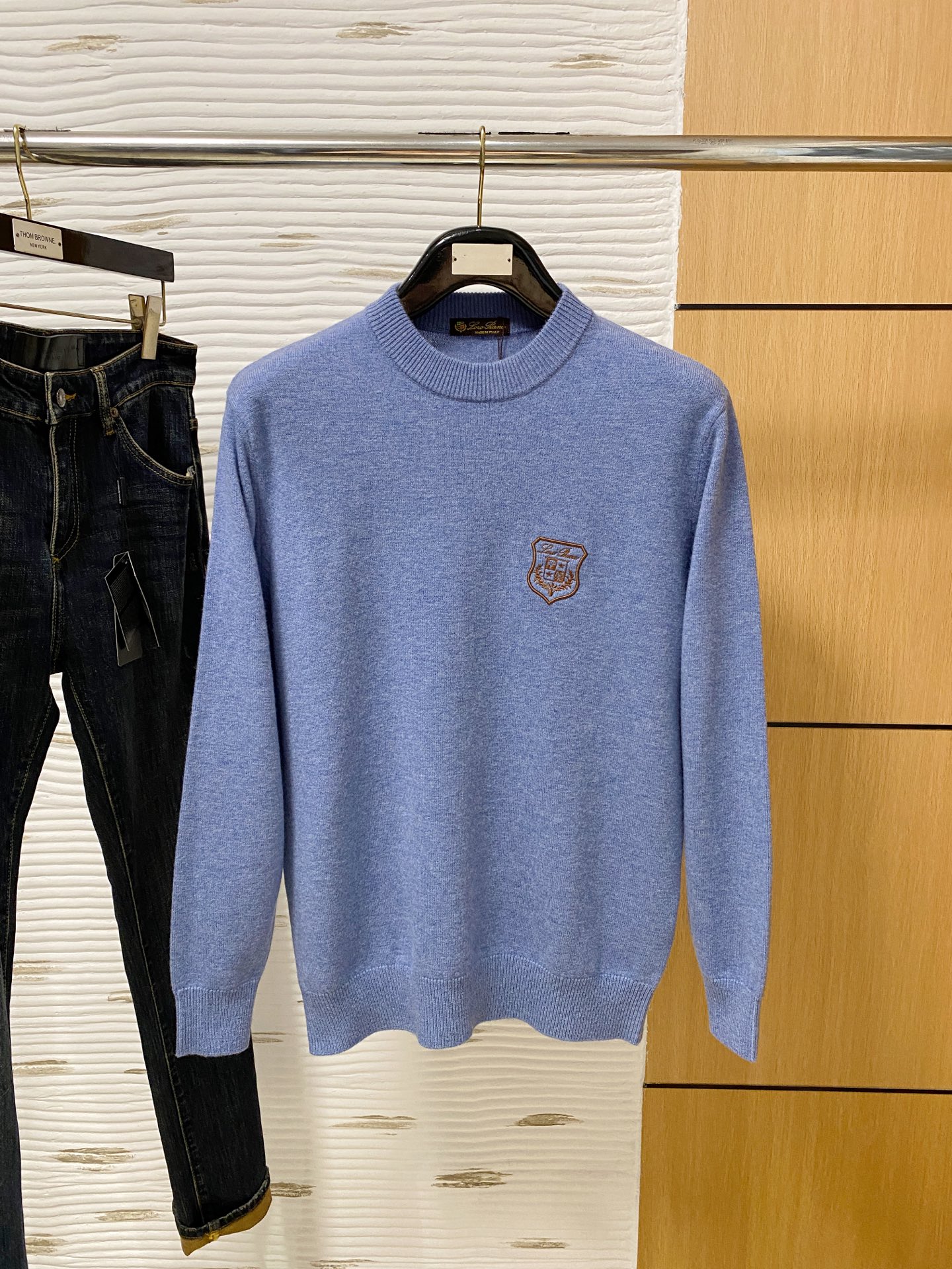 。lP🆕。高端100%美利奴羊毛 保暖更抗起球，秋冬新款高端羊毛套头针织毛衣，时尚刺绣图案提花时尚休闲织