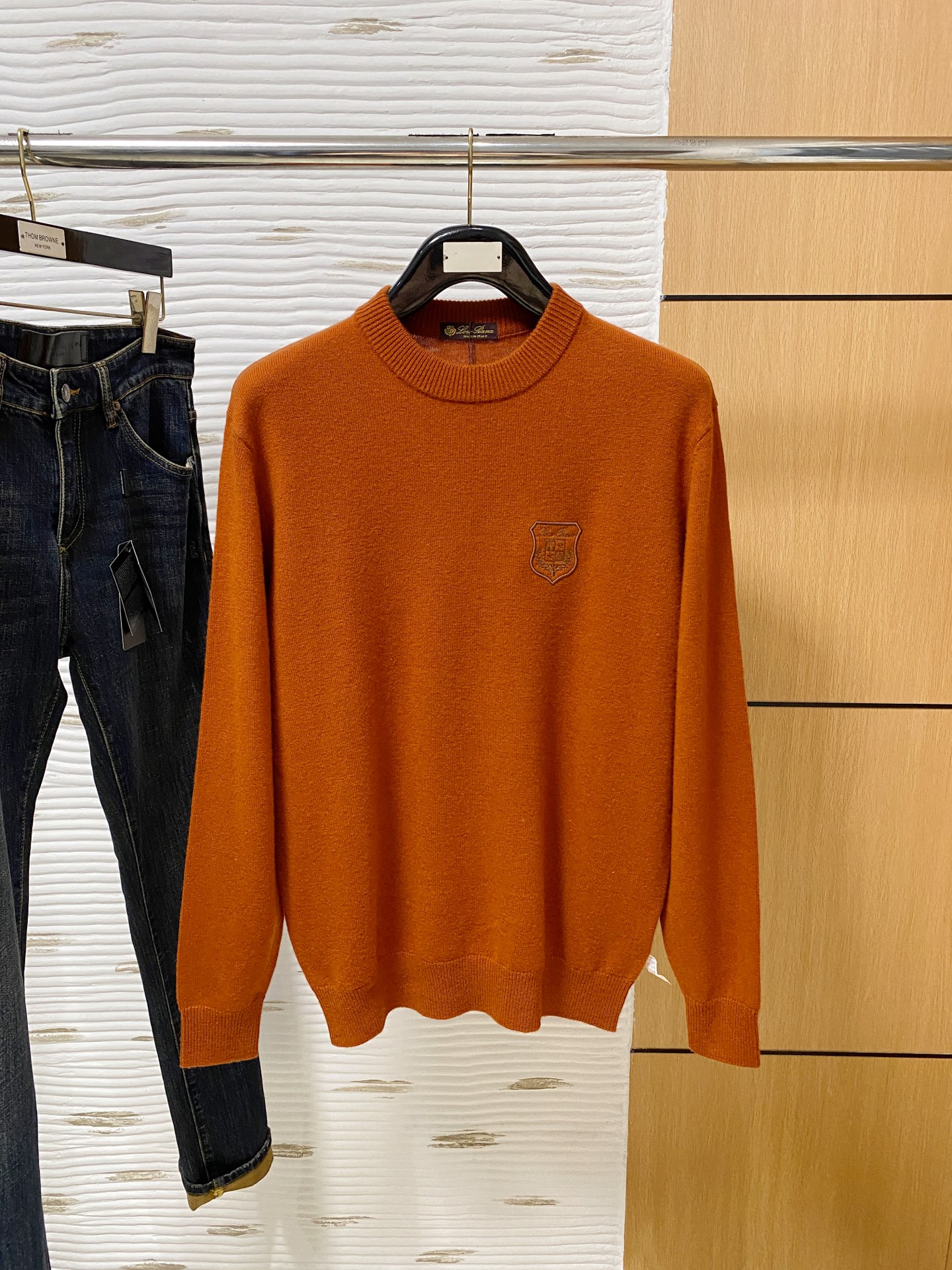 。lP🆕。高端100%美利奴羊毛 保暖更抗起球，秋冬新款高端羊毛套头针织毛衣，时尚刺绣图案提花时尚休闲织