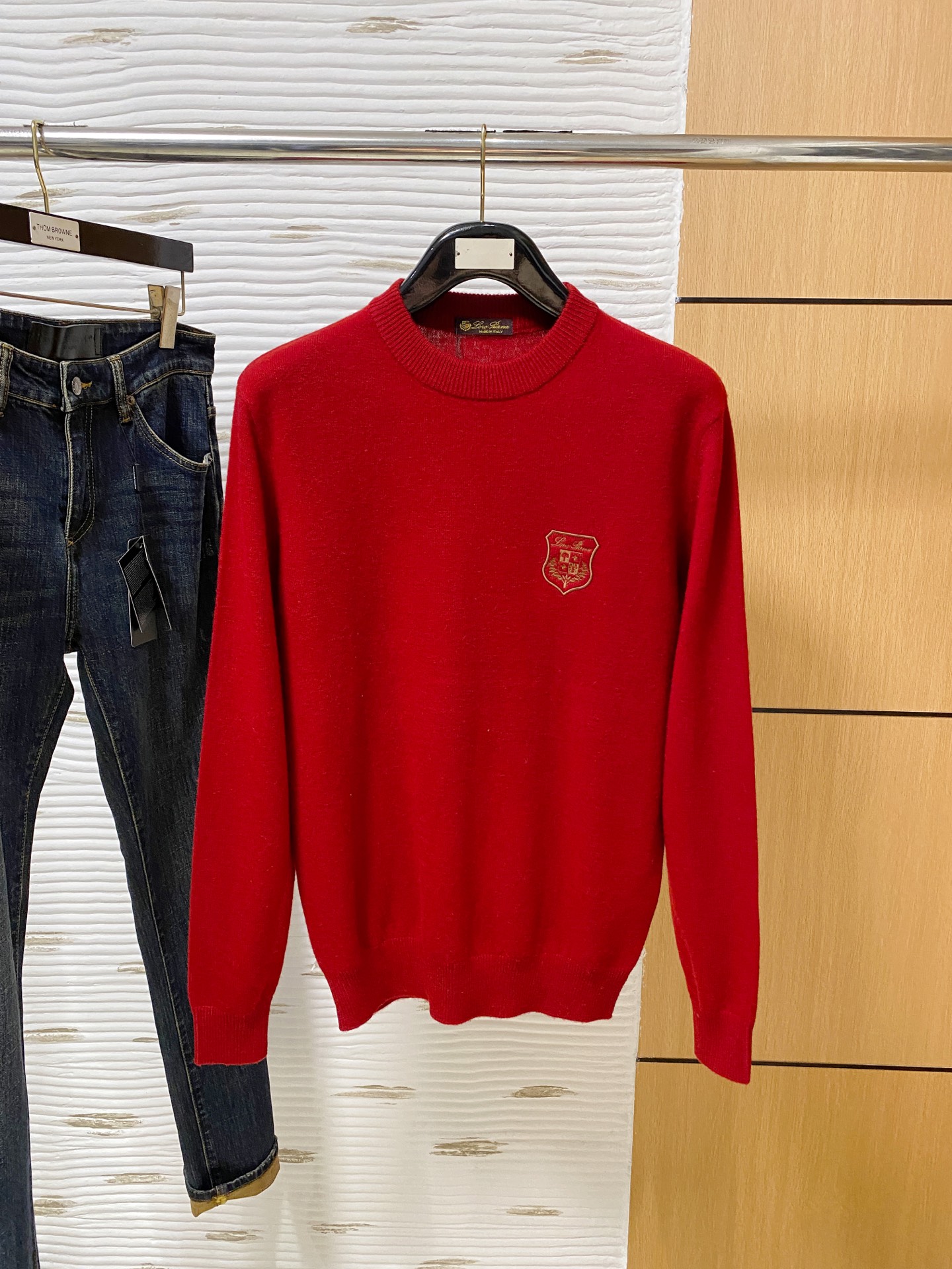 。lP🆕。高端100%美利奴羊毛 保暖更抗起球，秋冬新款高端羊毛套头针织毛衣，时尚刺绣图案提花时尚休闲织