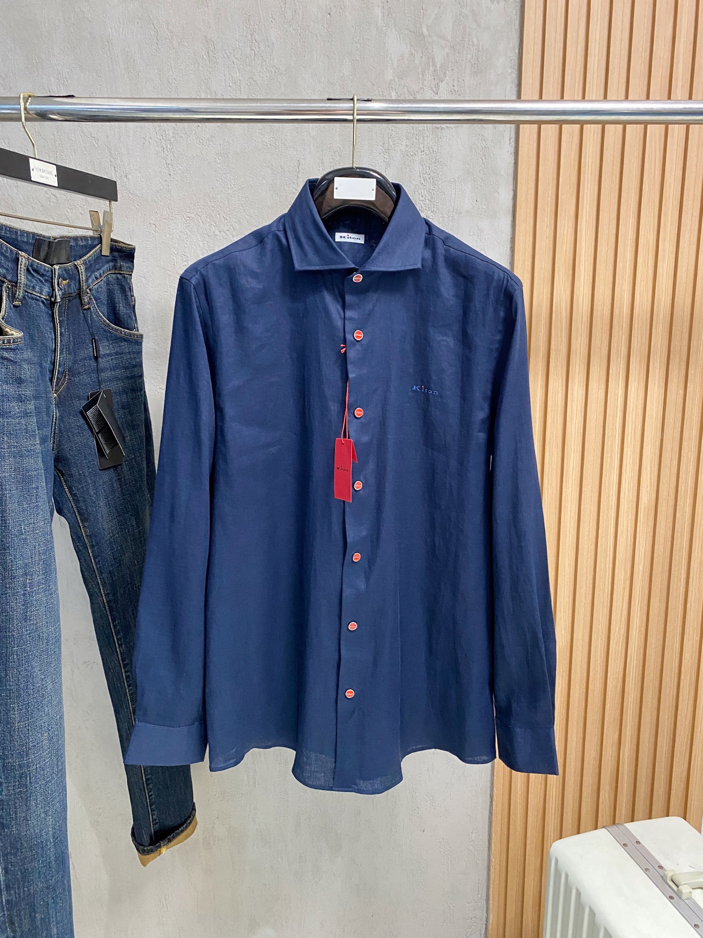 巅峰制造，最好卖的六色最全亚麻！！！Kiton亚麻刺绣Logo红点衬衫｜慵懒骨子里的高级感轻盈的呼吸感，