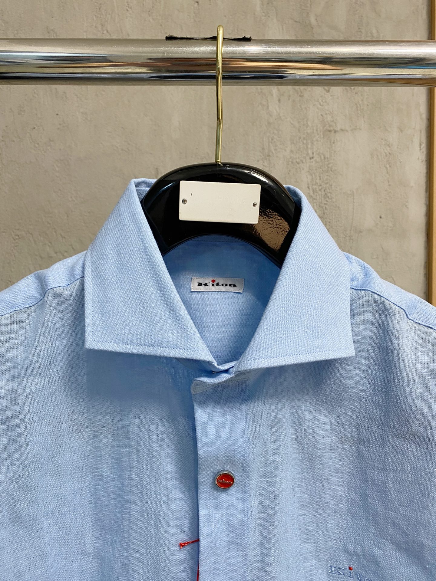 巅峰制造，最好卖的六色最全亚麻！！！Kiton亚麻刺绣Logo红点衬衫｜慵懒骨子里的高级感轻盈的呼吸感，