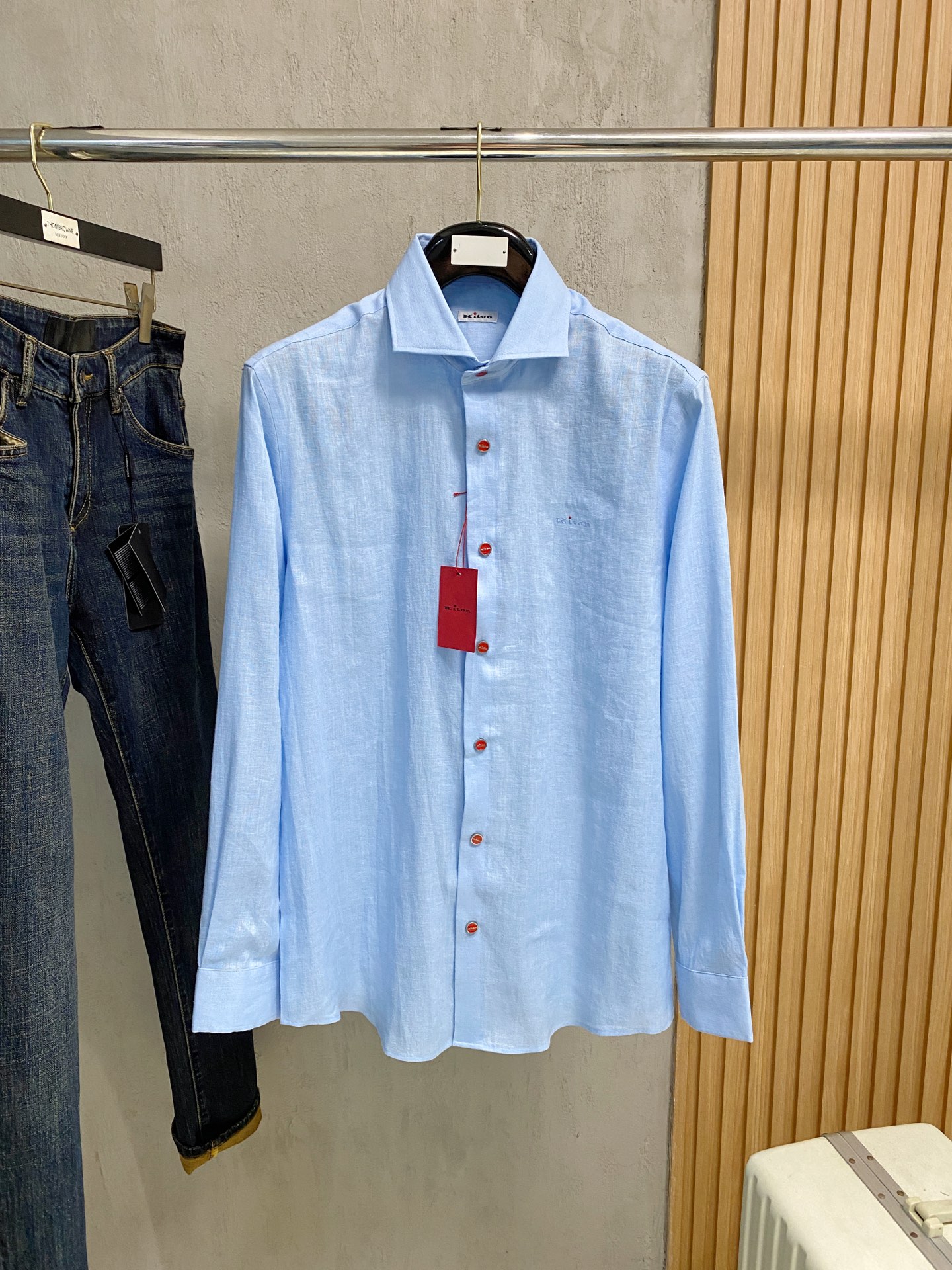 巅峰制造，最好卖的六色最全亚麻！！！Kiton亚麻刺绣Logo红点衬衫｜慵懒骨子里的高级感轻盈的呼吸感，