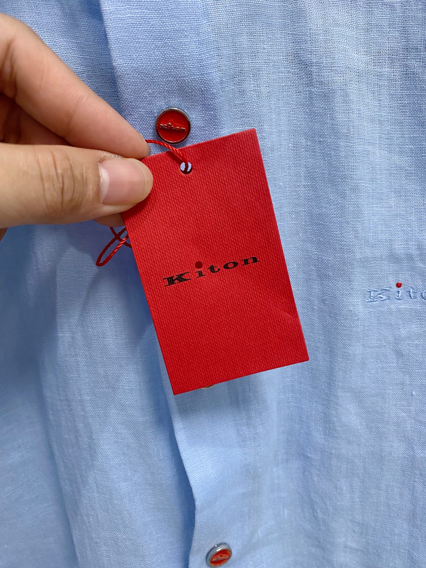 巅峰制造，最好卖的六色最全亚麻！！！Kiton亚麻刺绣Logo红点衬衫｜慵懒骨子里的高级感轻盈的呼吸感，