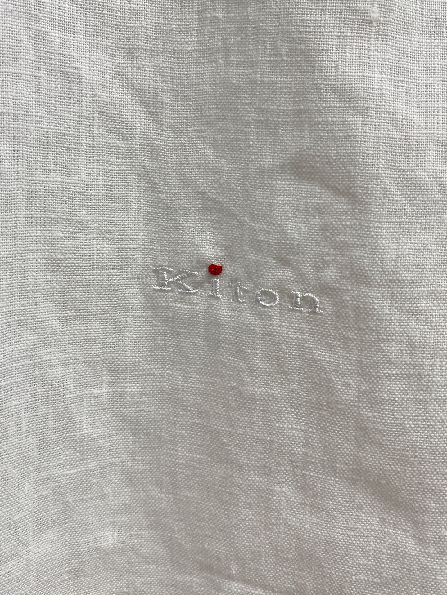 巅峰制造，最好卖的六色最全亚麻！！！Kiton亚麻刺绣Logo红点衬衫｜慵懒骨子里的高级感轻盈的呼吸感，