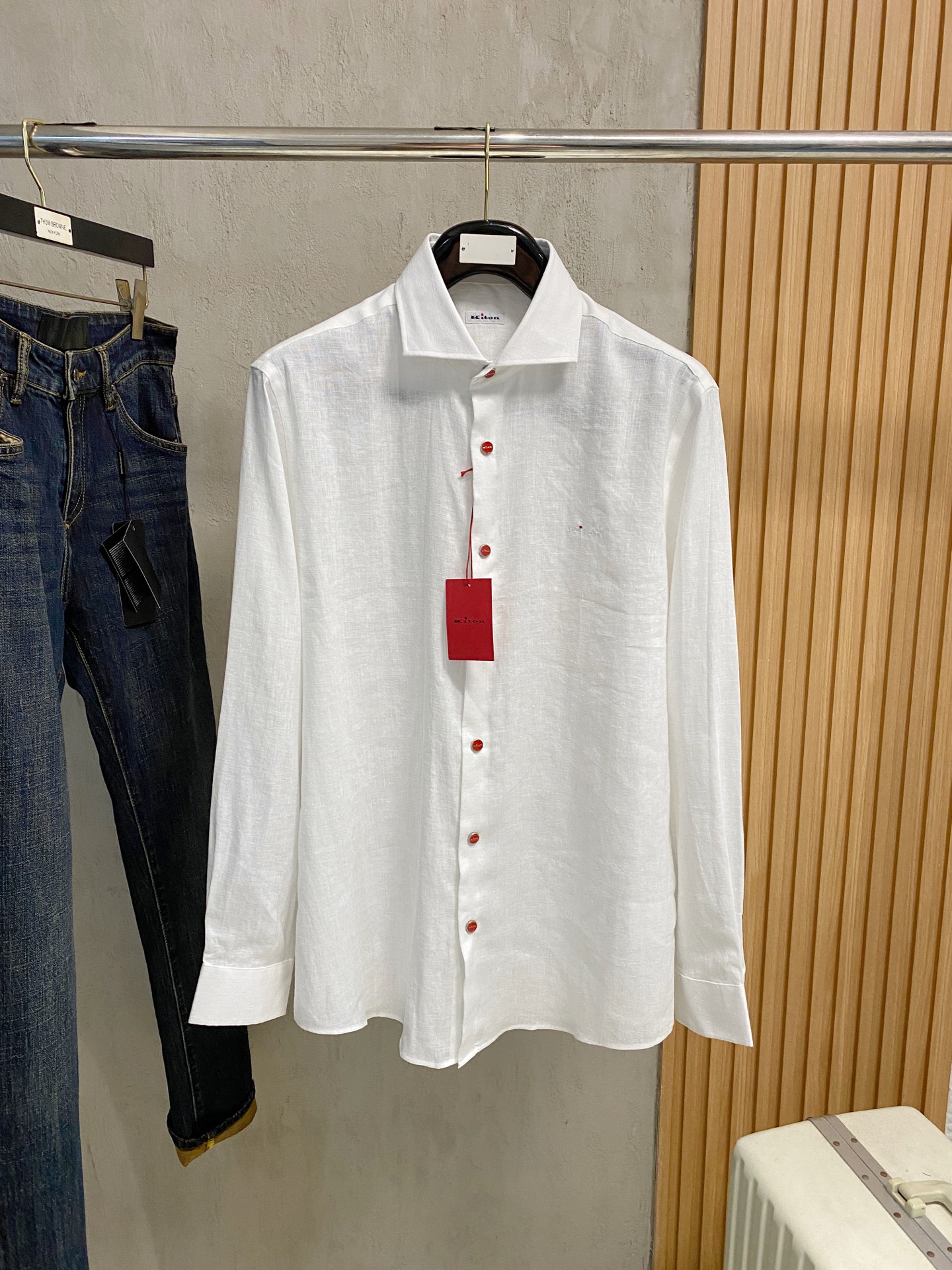 巅峰制造，最好卖的六色最全亚麻！！！Kiton亚麻刺绣Logo红点衬衫｜慵懒骨子里的高级感轻盈的呼吸感，