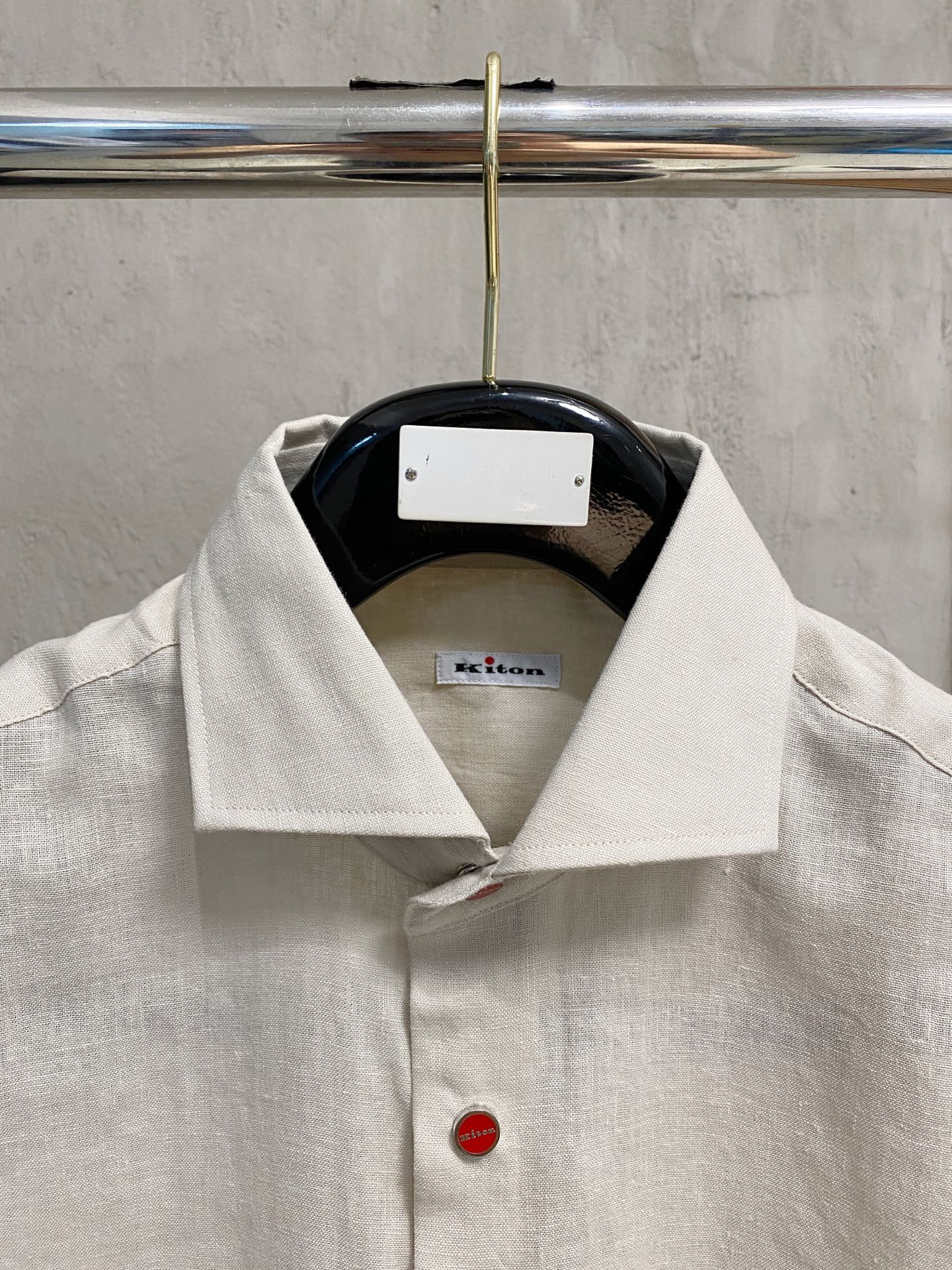 巅峰制造，最好卖的六色最全亚麻！！！Kiton亚麻刺绣Logo红点衬衫｜慵懒骨子里的高级感轻盈的呼吸感，