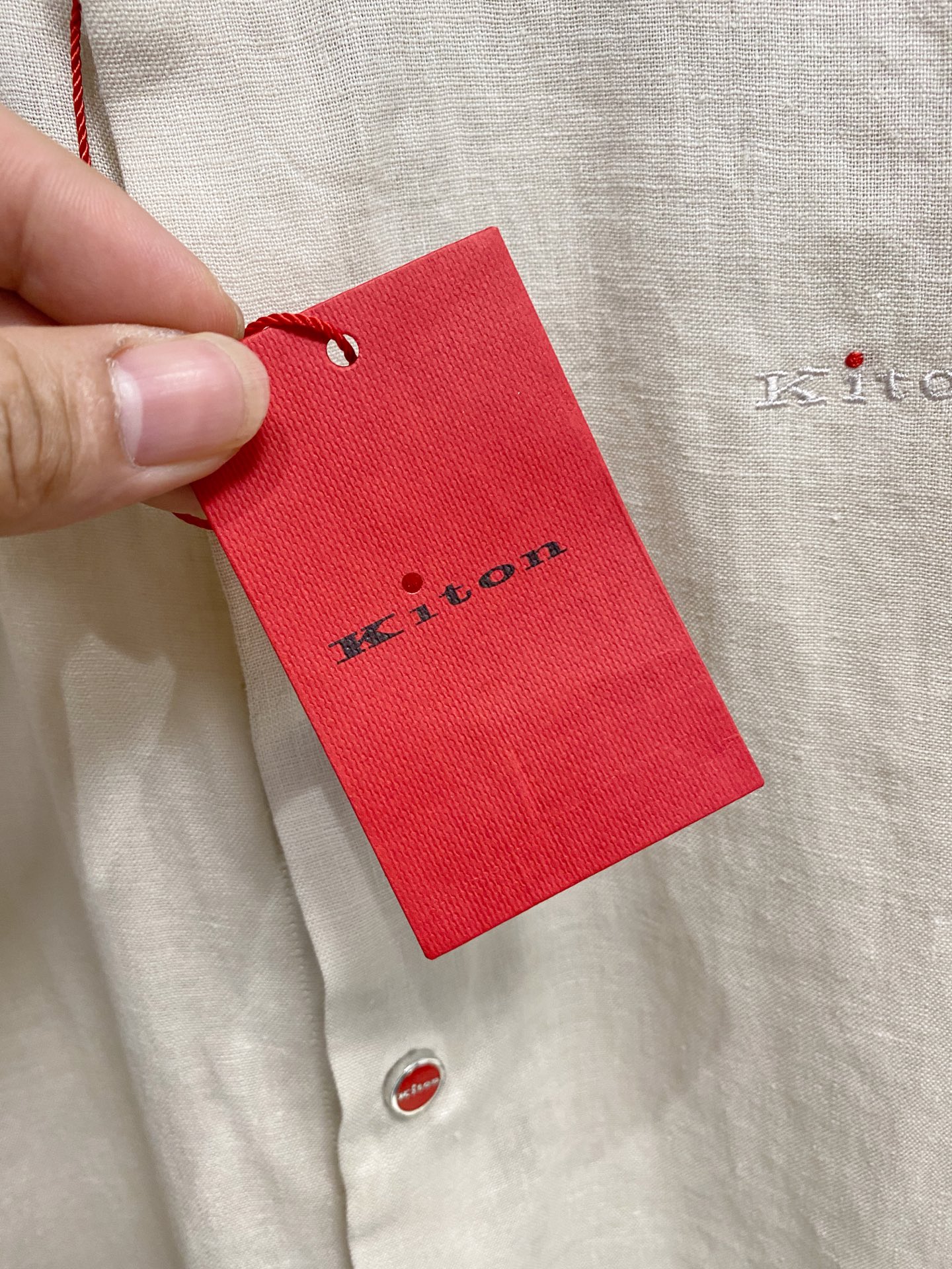 巅峰制造，最好卖的六色最全亚麻！！！Kiton亚麻刺绣Logo红点衬衫｜慵懒骨子里的高级感轻盈的呼吸感，