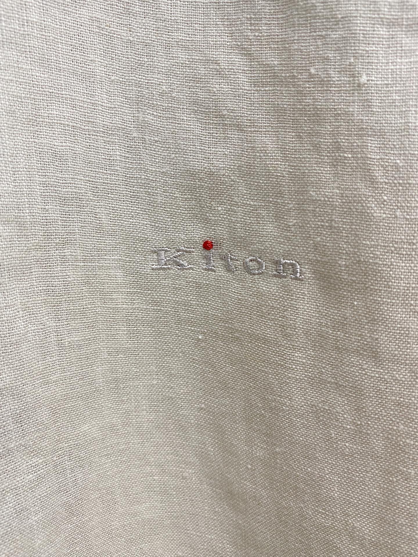 巅峰制造，最好卖的六色最全亚麻！！！Kiton亚麻刺绣Logo红点衬衫｜慵懒骨子里的高级感轻盈的呼吸感，