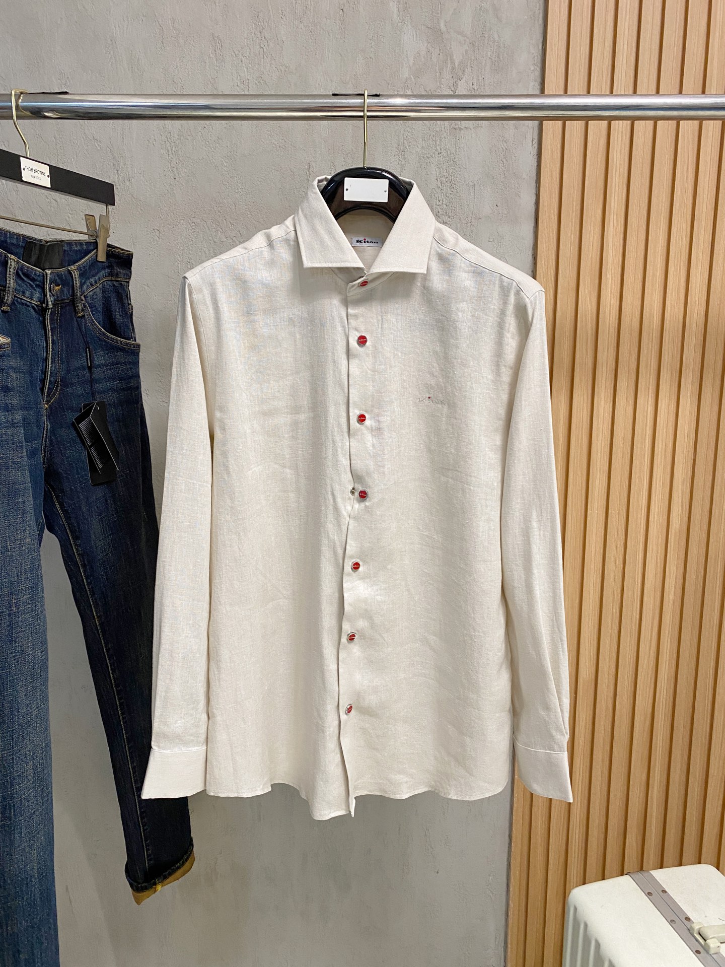 巅峰制造，最好卖的六色最全亚麻！！！Kiton亚麻刺绣Logo红点衬衫｜慵懒骨子里的高级感轻盈的呼吸感，