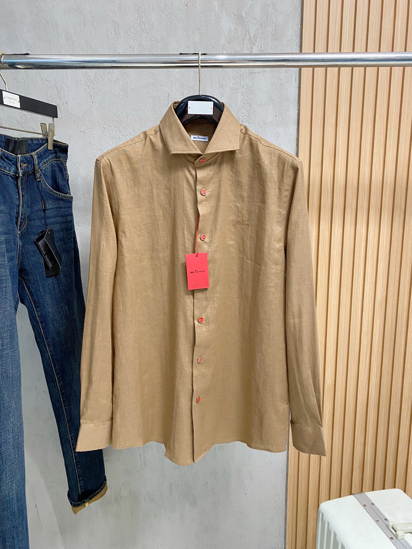 巅峰制造，最好卖的六色最全亚麻！！！Kiton亚麻刺绣Logo红点衬衫｜慵懒骨子里的高级感轻盈的呼吸感，