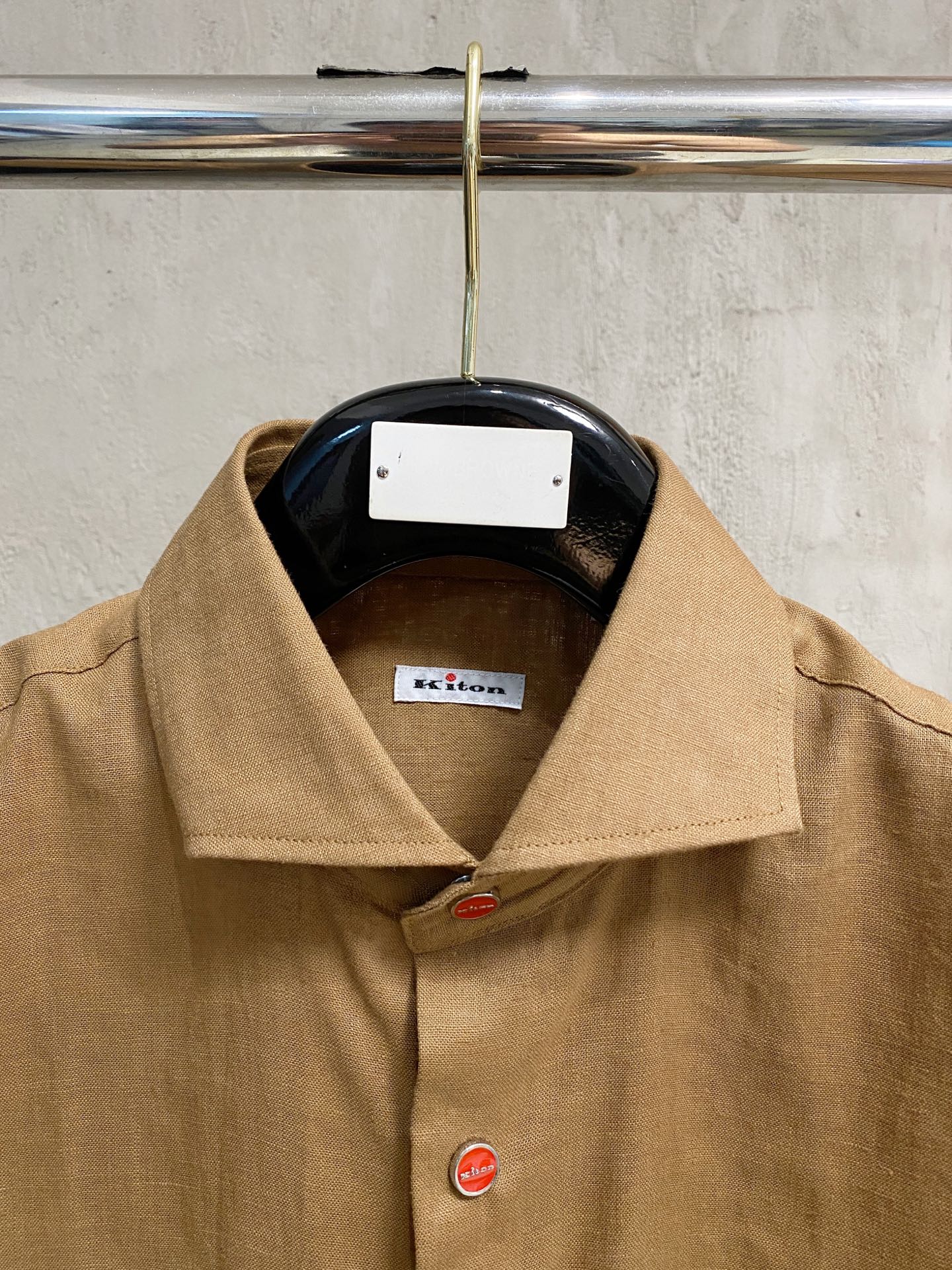 巅峰制造，最好卖的六色最全亚麻！！！Kiton亚麻刺绣Logo红点衬衫｜慵懒骨子里的高级感轻盈的呼吸感，