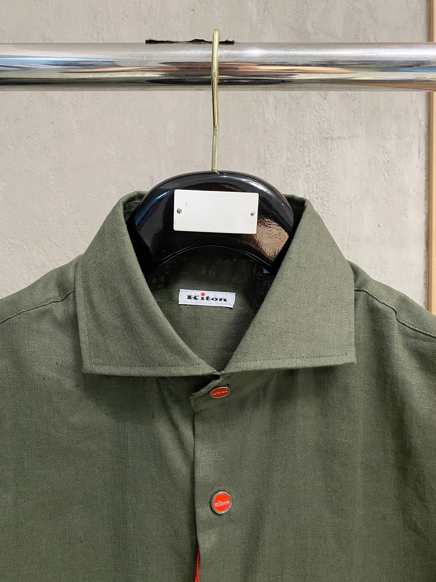 巅峰制造，最好卖的六色最全亚麻！！！Kiton亚麻刺绣Logo红点衬衫｜慵懒骨子里的高级感轻盈的呼吸感，