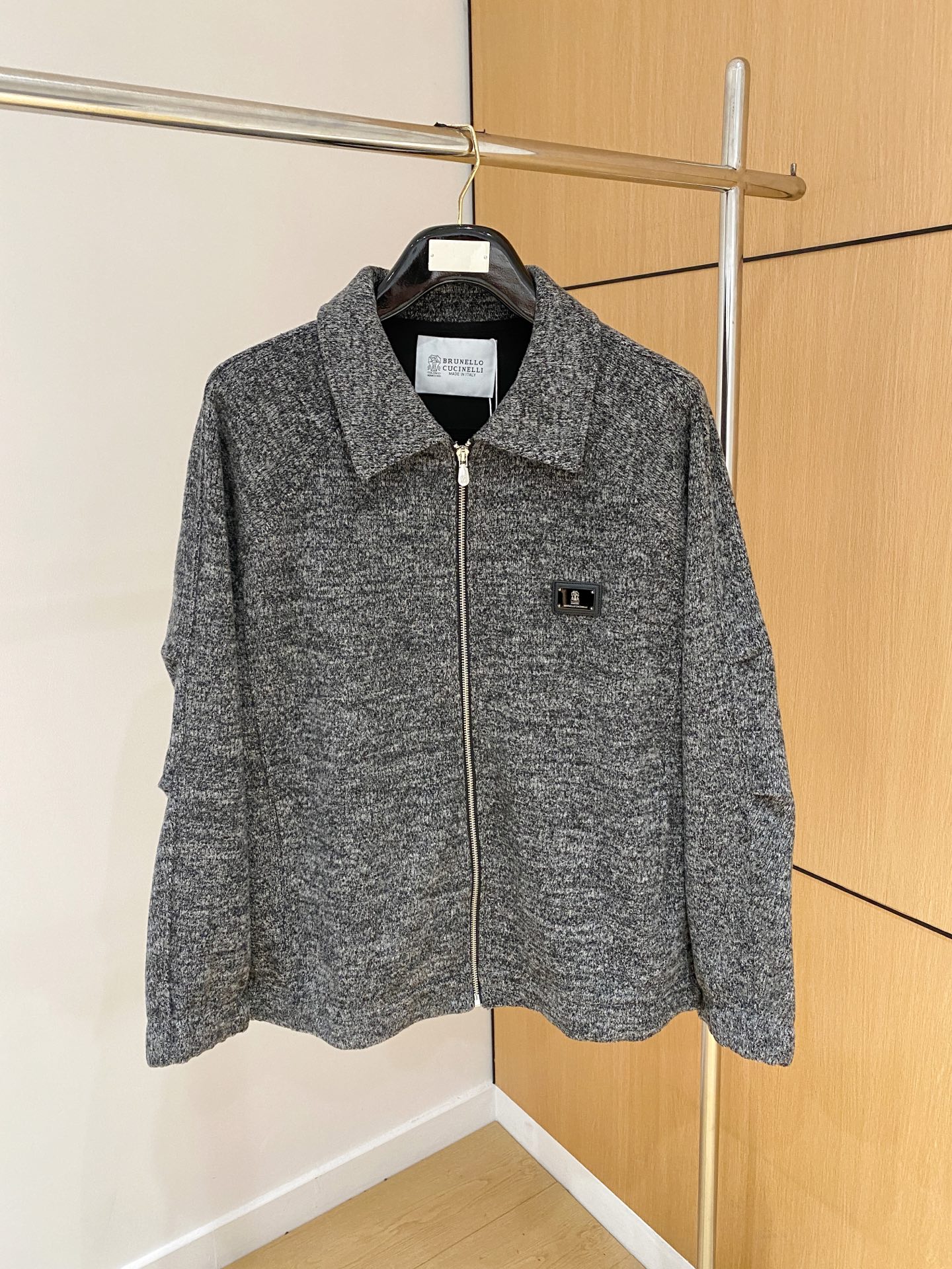 BC-Brunello Cucineli 🆕25FW秋冬新款老钱风羊毛夹克翻领外套，选用进口羊毛面料混纺