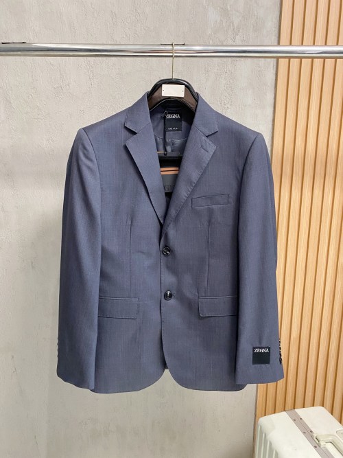 Ermenegildo Zegna Men's Wool Blend Blazer - Slim Fit, Two-Button Closure 1 Ermenegildo Zegna Men's Wool Blend Blazer - Slim Fit, Two-Button Closure