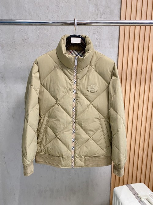 Burberry Men's Lightweight Down Padded Jacket Diamond Quilted Beige 1 Burberry Men's Lightweight Down Padded Jacket Diamond Quilted Beige