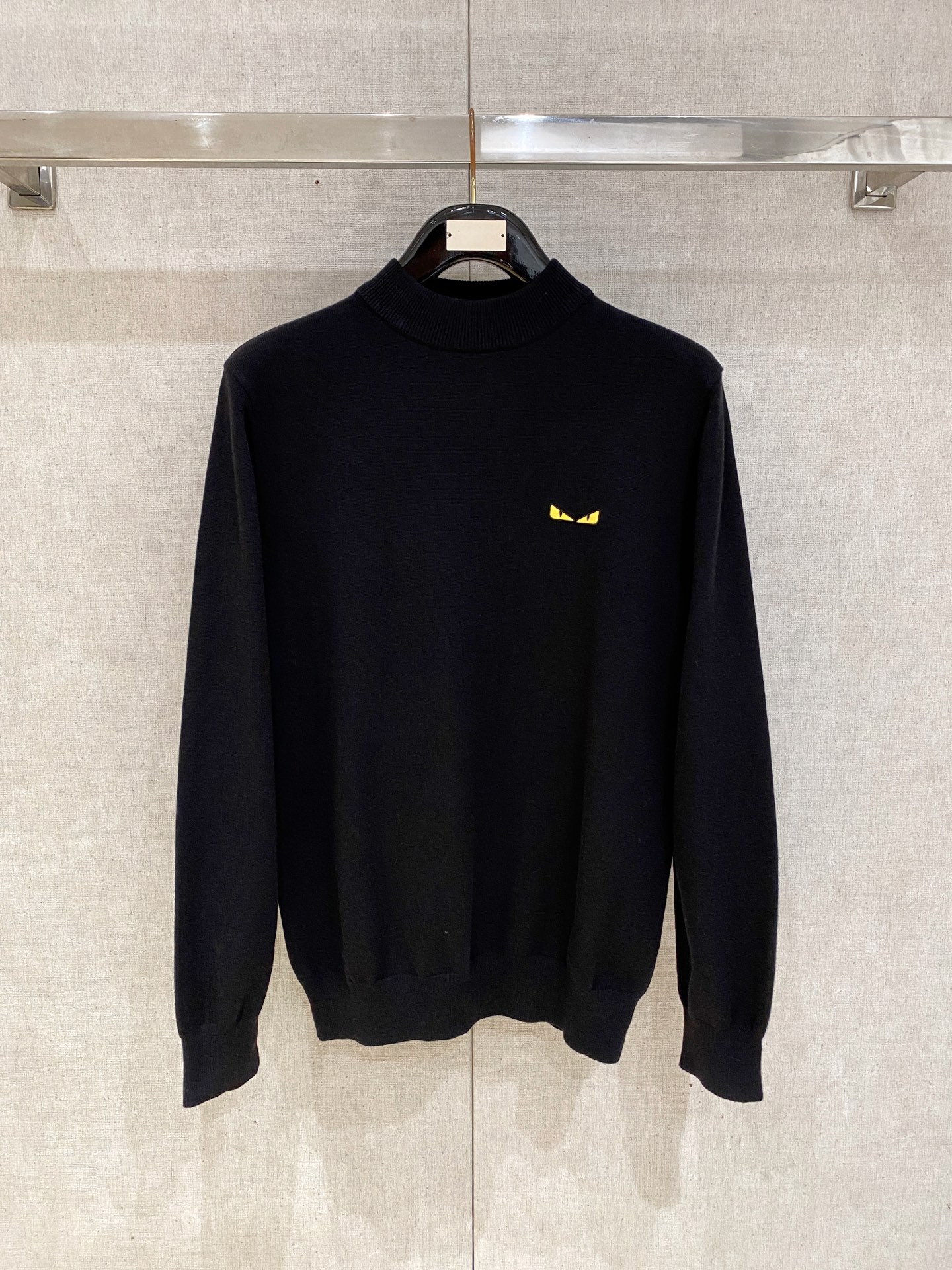 Fendi Black Eye Logo Crew Neck Sweater