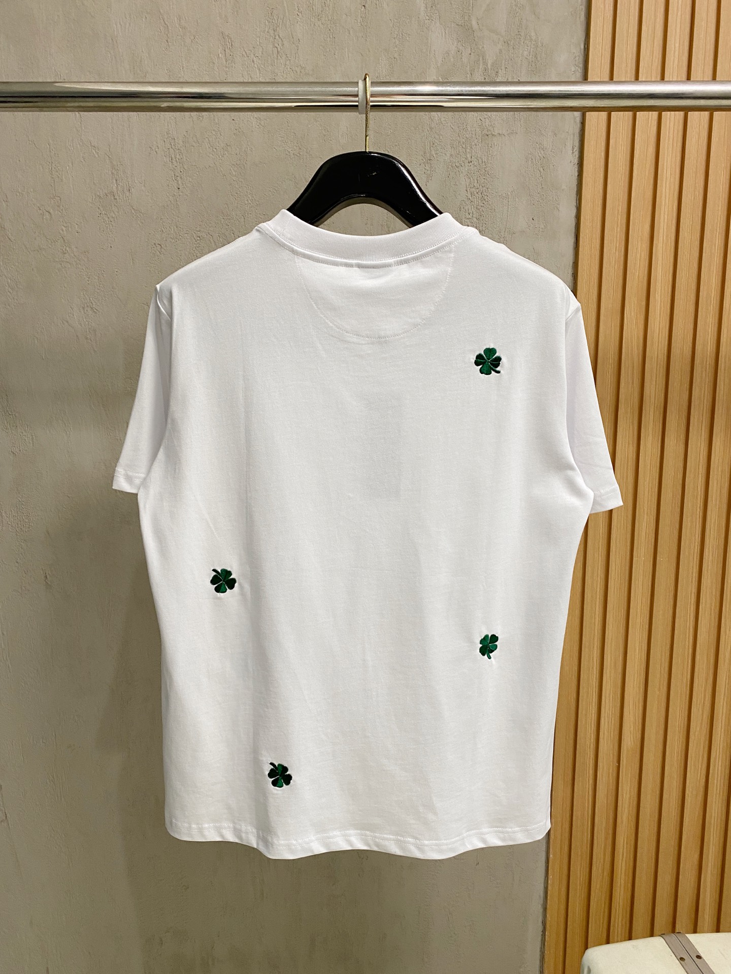 Dior Clover Embroidery Short Sleeve T-Shirt