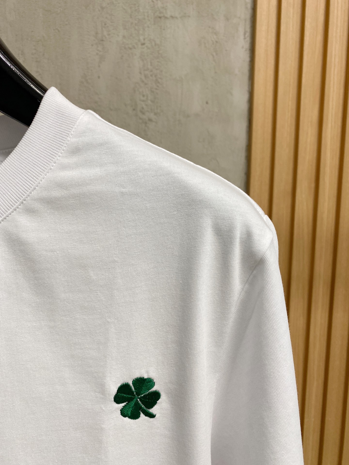 Dior Clover Embroidery Short Sleeve T-Shirt