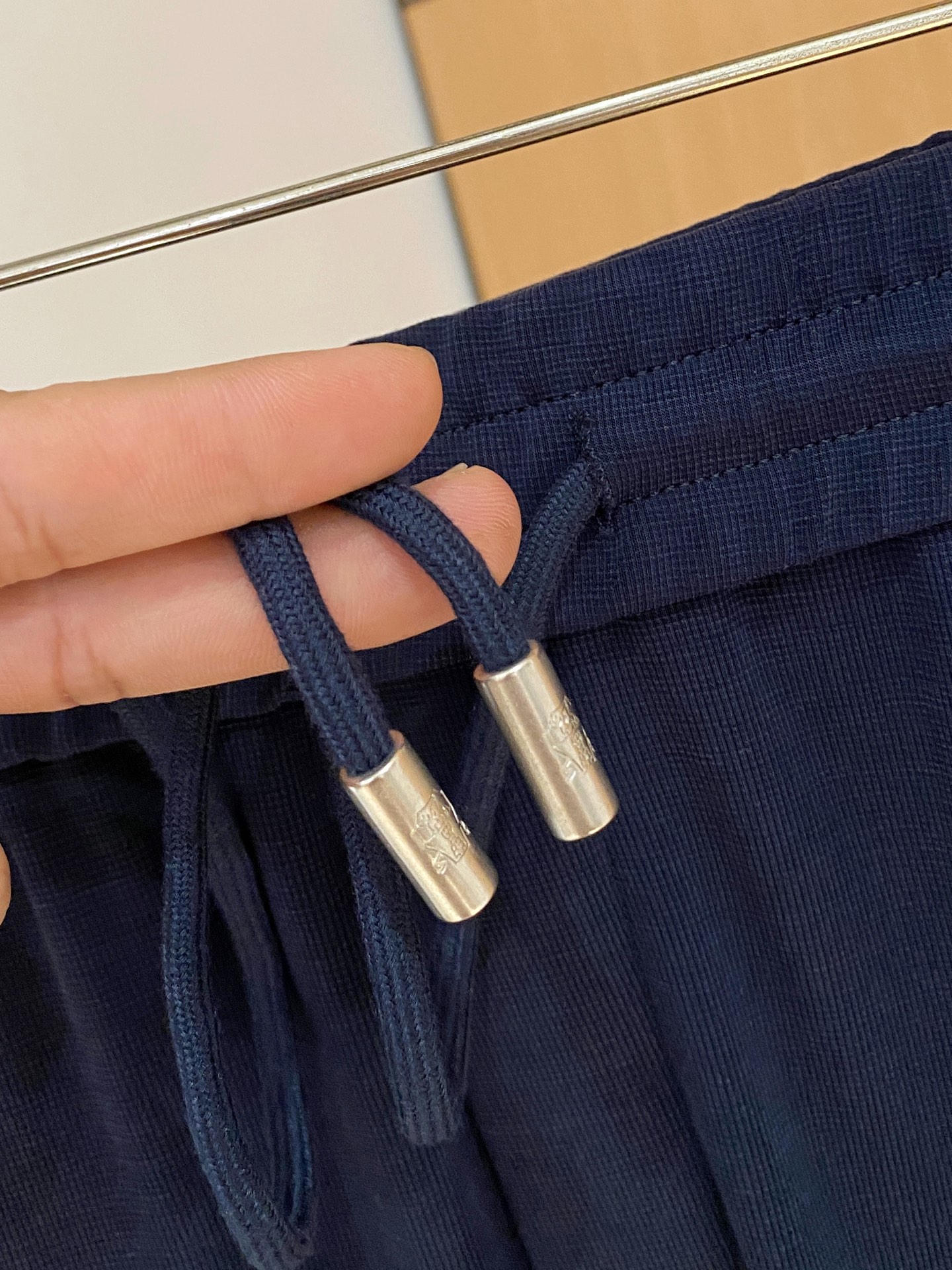 브루넬로쿠치넬리 에어리 라이스그레인 체크 린넨 남성 바지 상세 이미지 7
