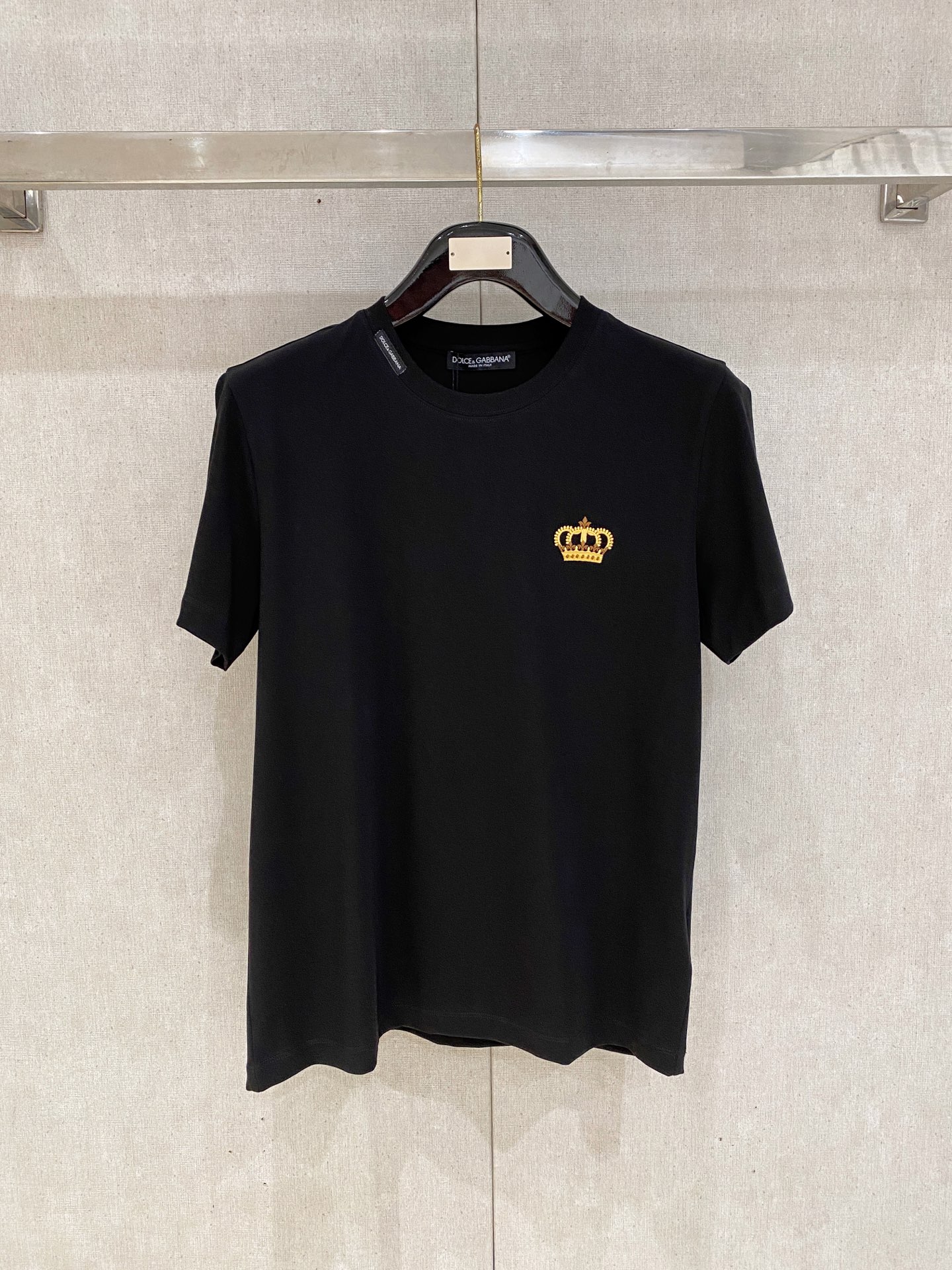 Dolce and Gabbana Black Crown Logo T-Shirt