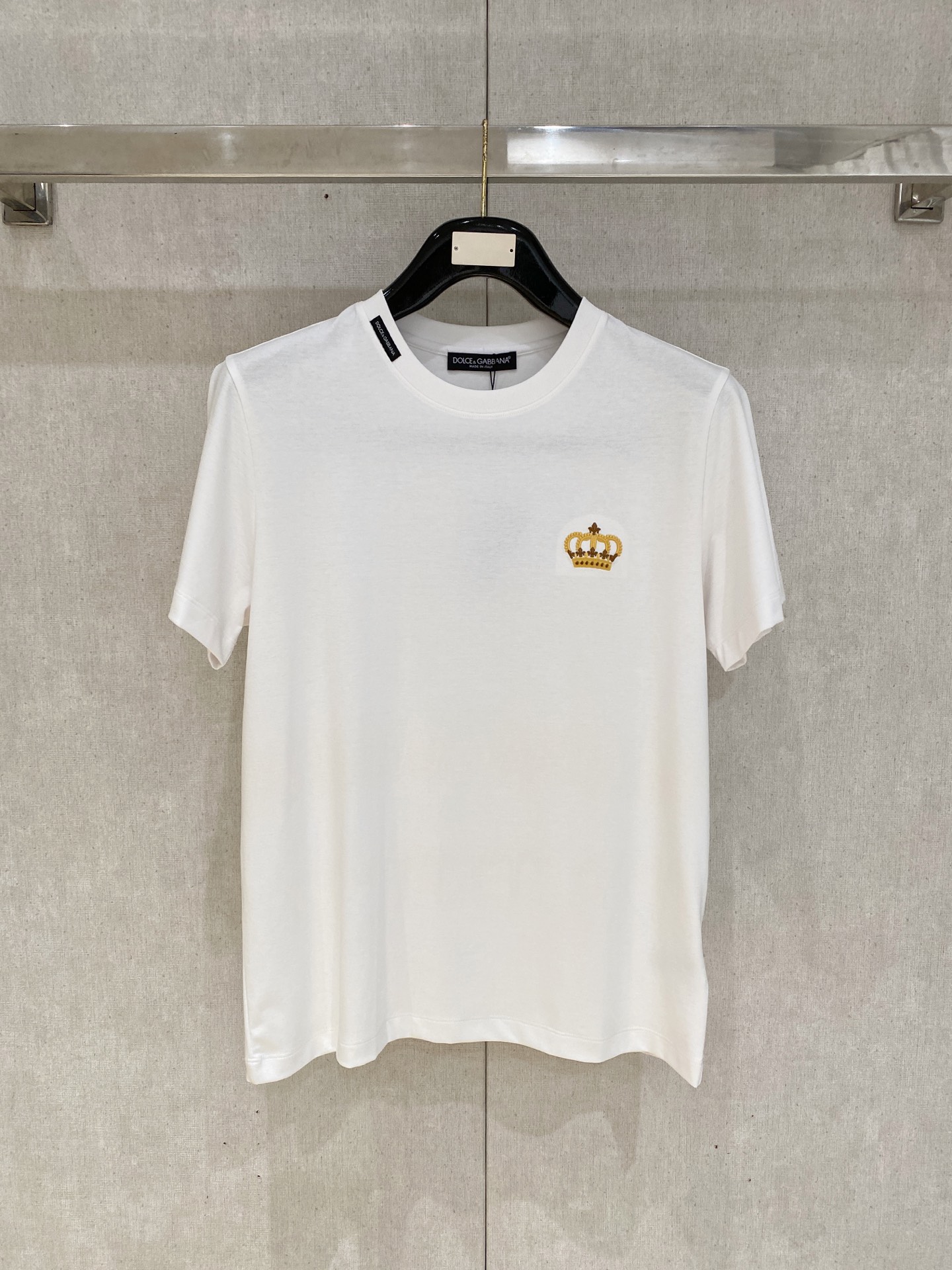 Dolce and Gabbana White Crown Logo T-Shirt