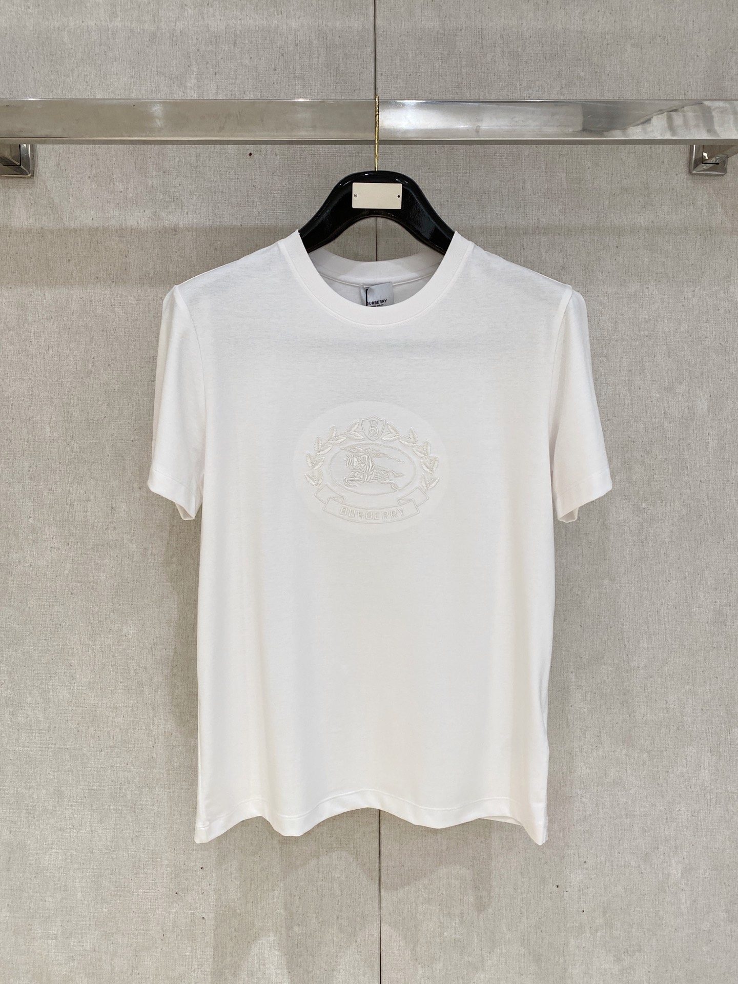 Burberry White Tonal Logo T-Shirt