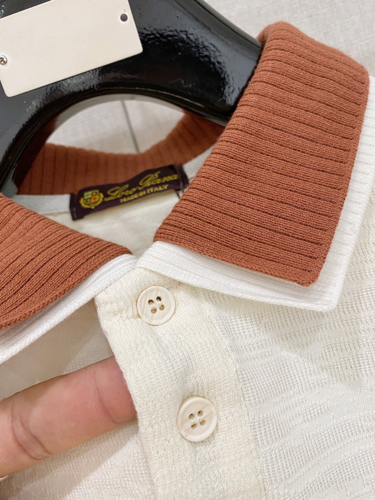 Loro Piana 重磅推荐！春夏新品 专柜在售 时尚高端男装Polo-胸前Logo个性时尚/进口顶极