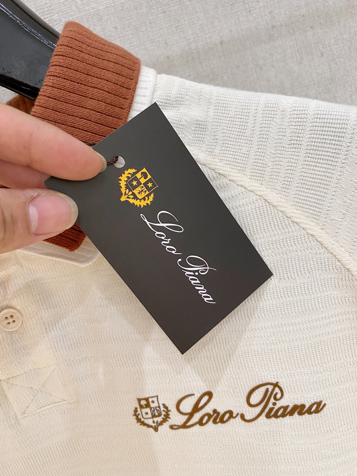 Loro Piana 重磅推荐！春夏新品 专柜在售 时尚高端男装Polo-胸前Logo个性时尚/进口顶极