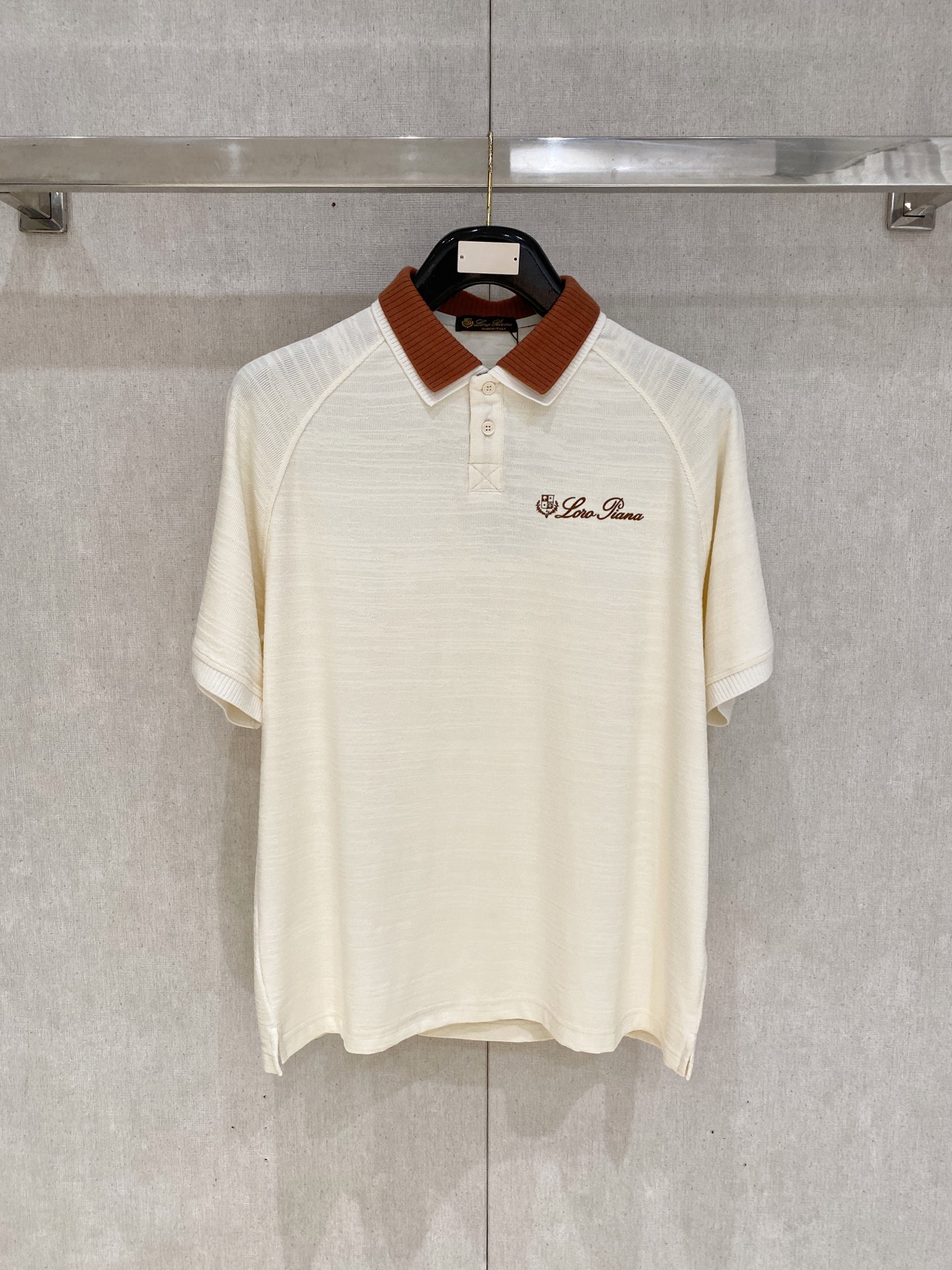 Loro Piana 重磅推荐！春夏新品 专柜在售 时尚高端男装Polo-胸前Logo个性时尚/进口顶极