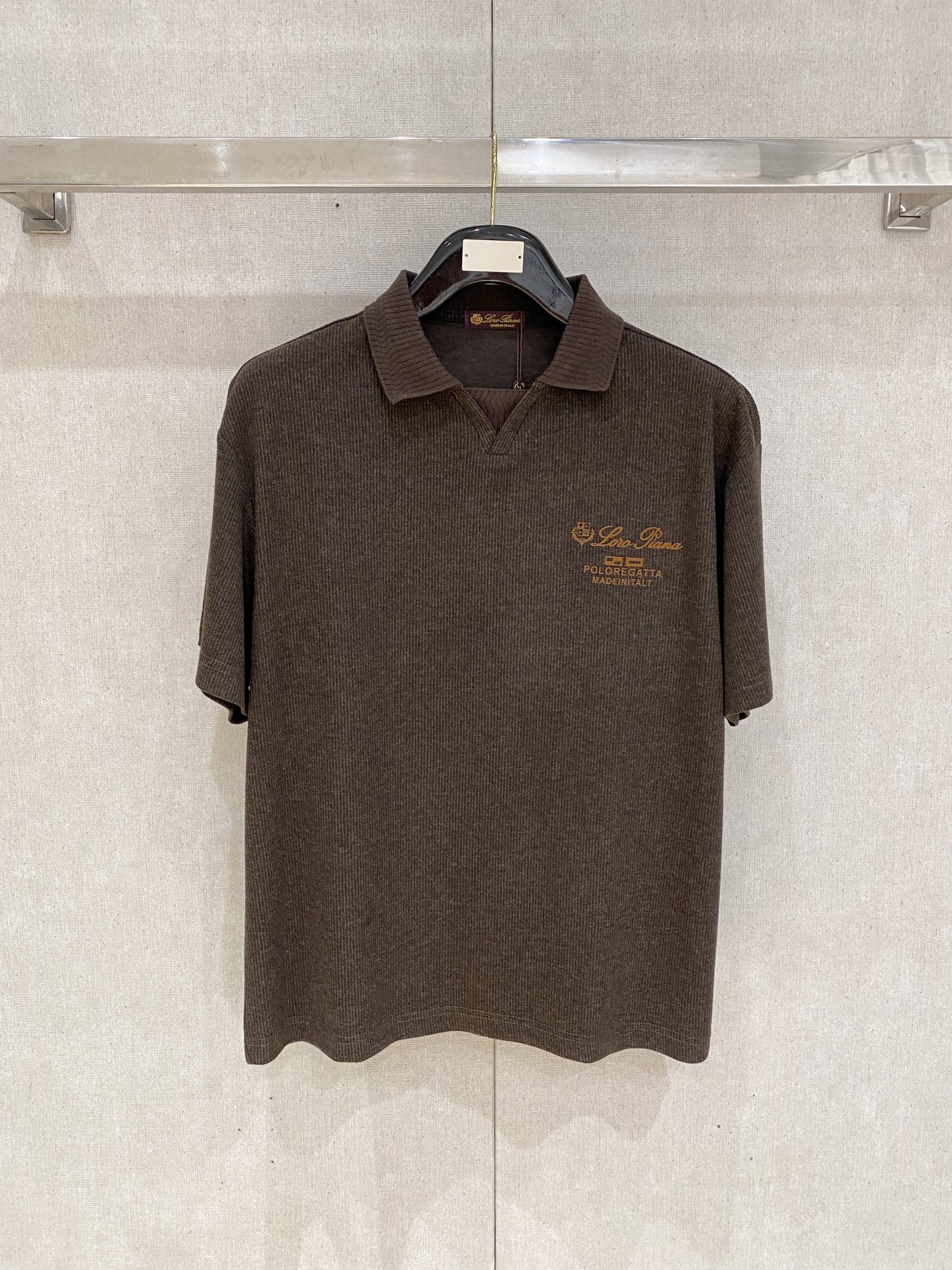 Loro Piana 重磅推荐！春夏新品 专柜在售 时尚高端男装Polo-胸前Logo个性时尚/进口顶极