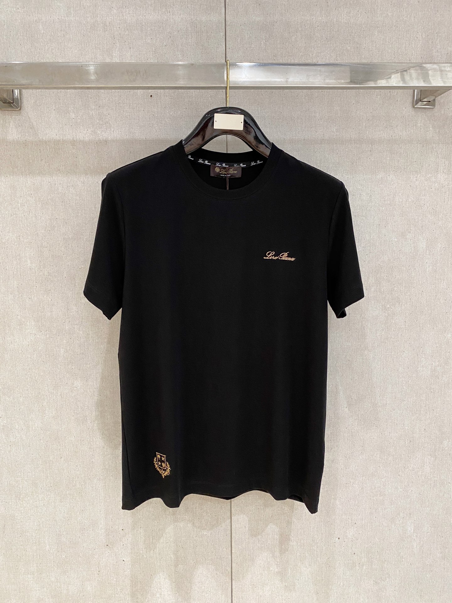 Loro Piana Black Script Logo T-Shirt