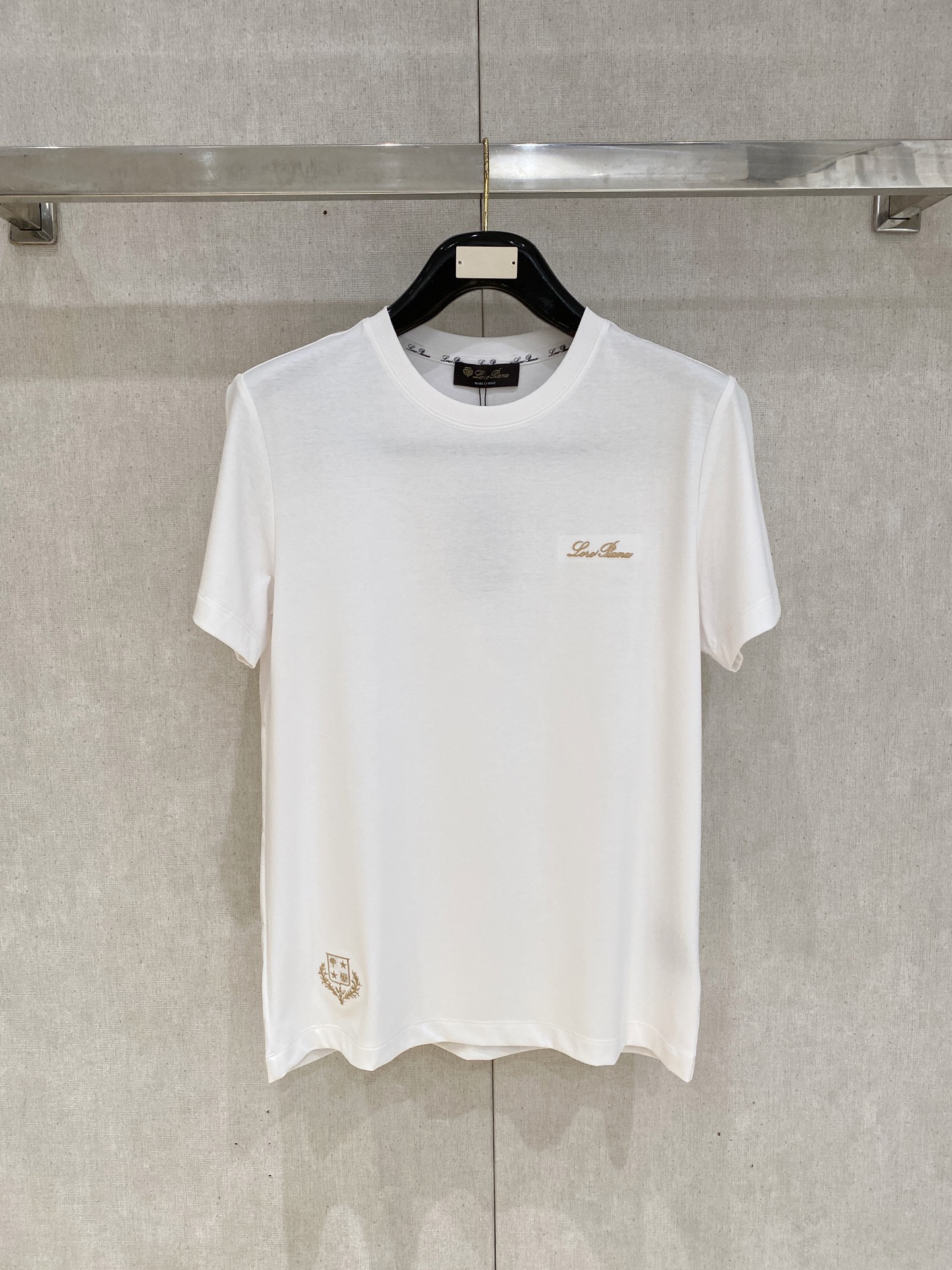 Loro Piana White Script Logo T-Shirt