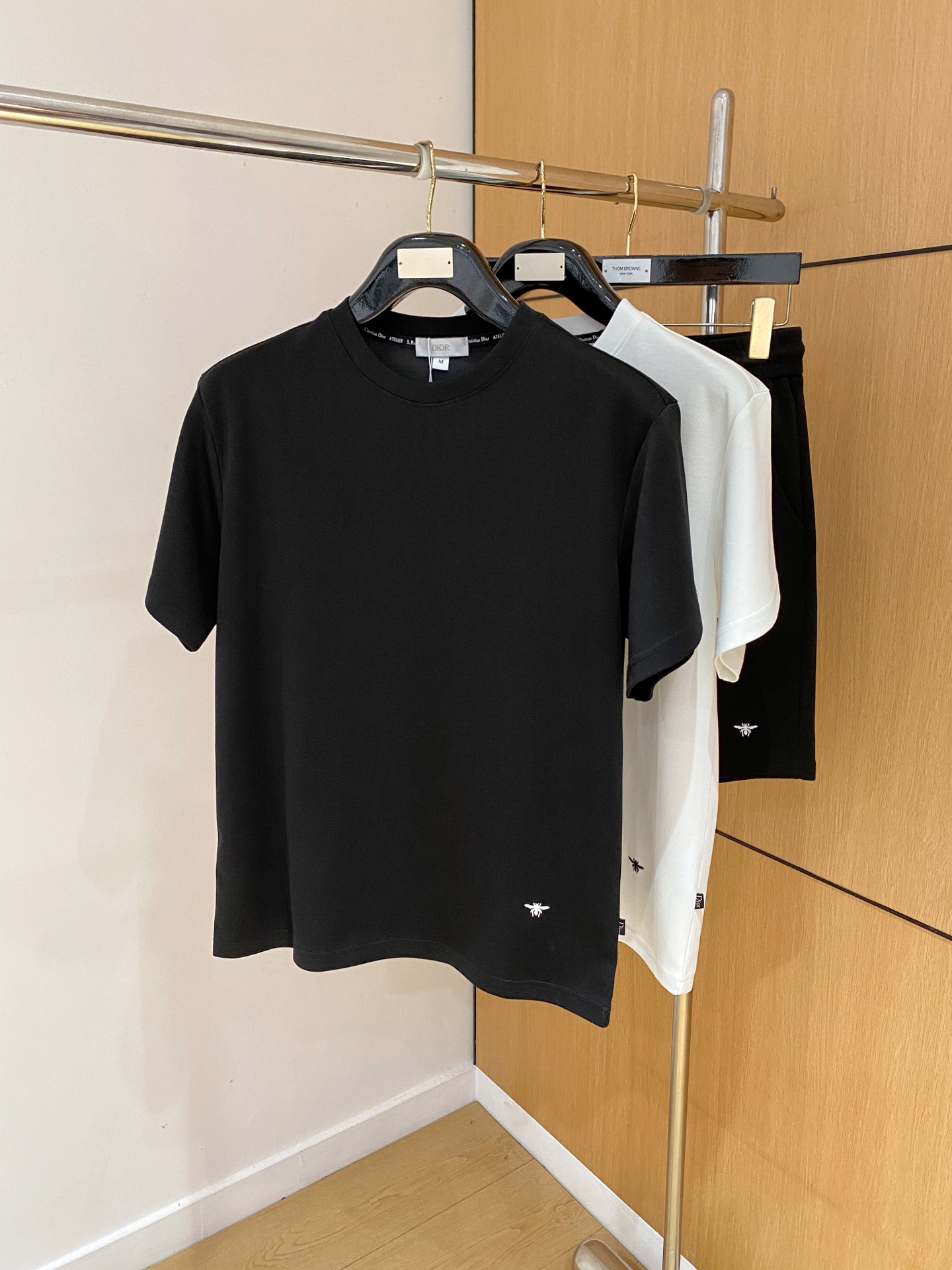 Dior D Logo Embroidery T-shirt Shorts Set