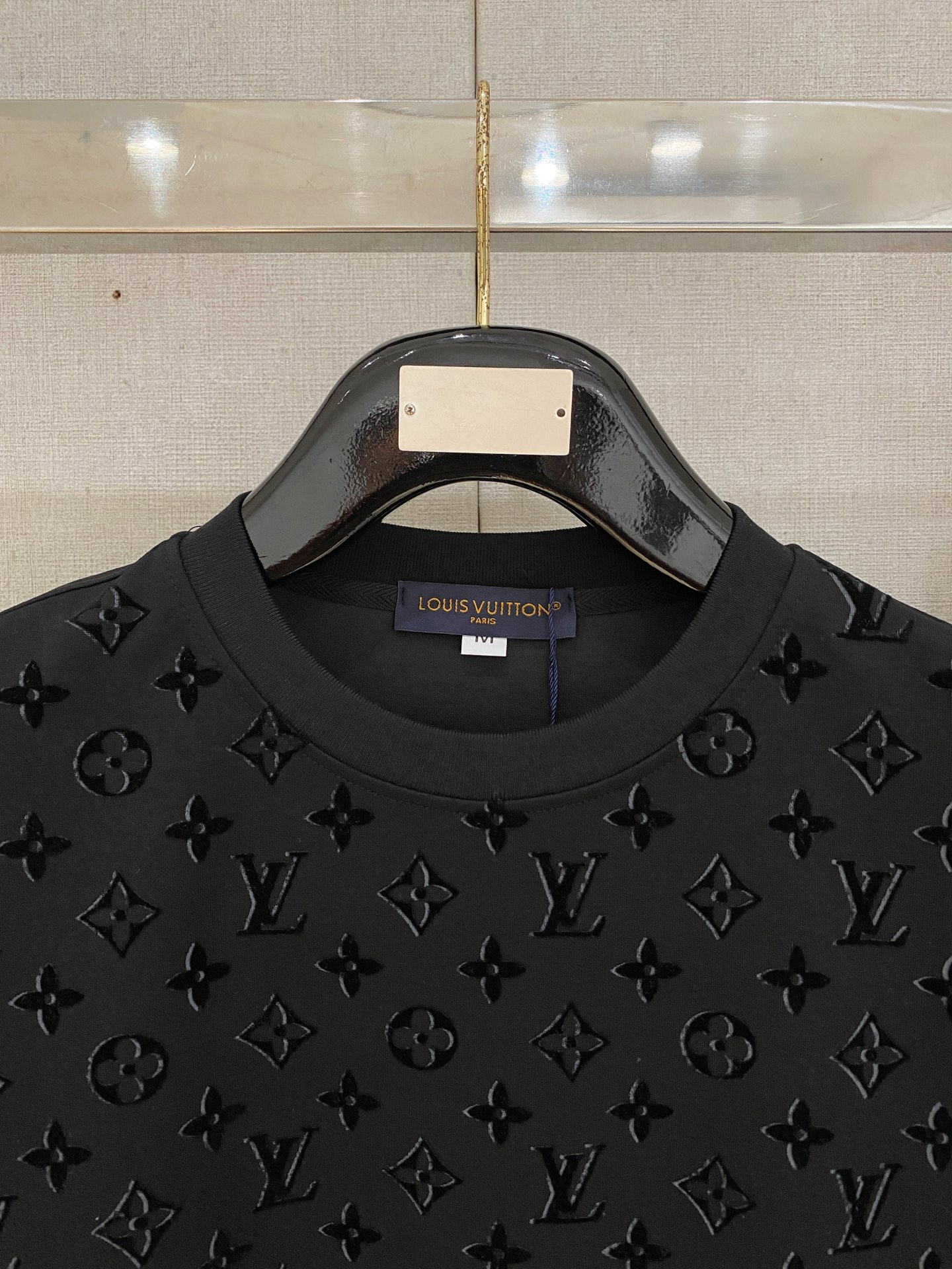 LV Black Gradient Monogram Tee Shorts Set
