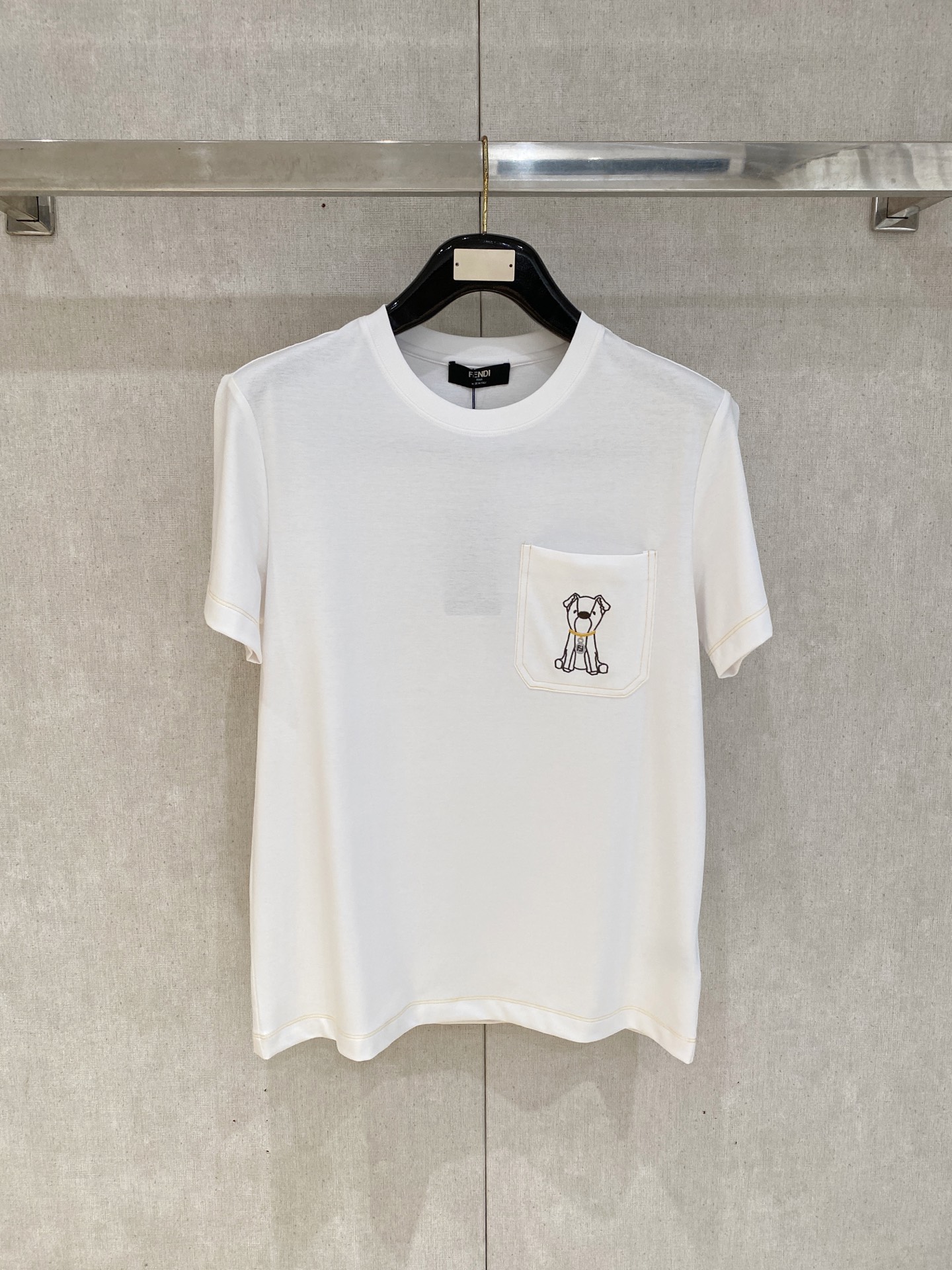 Fendi White Graphic Pocket T-Shirt