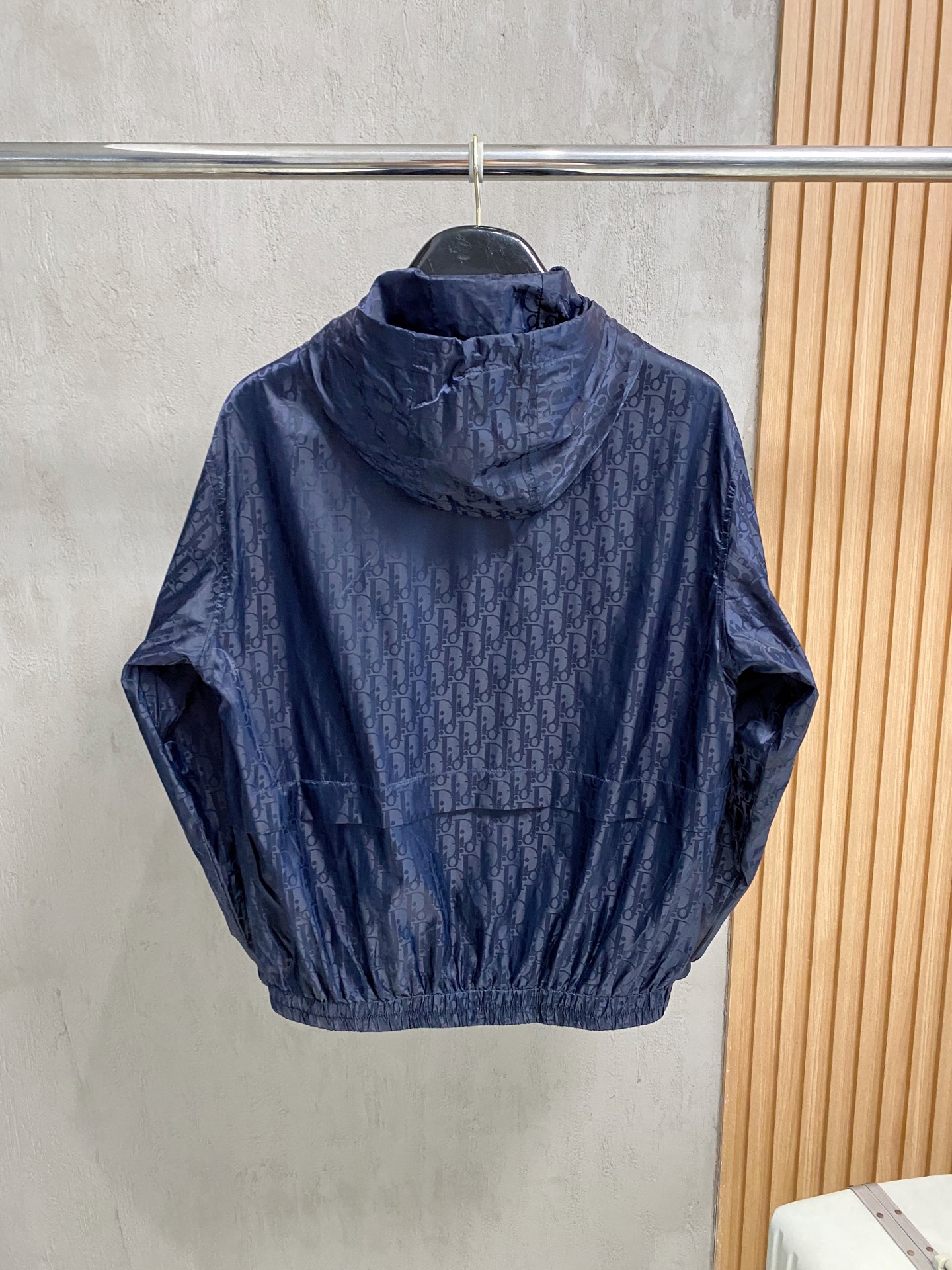Dior Oblique Print Hooded Windbreaker Jacket