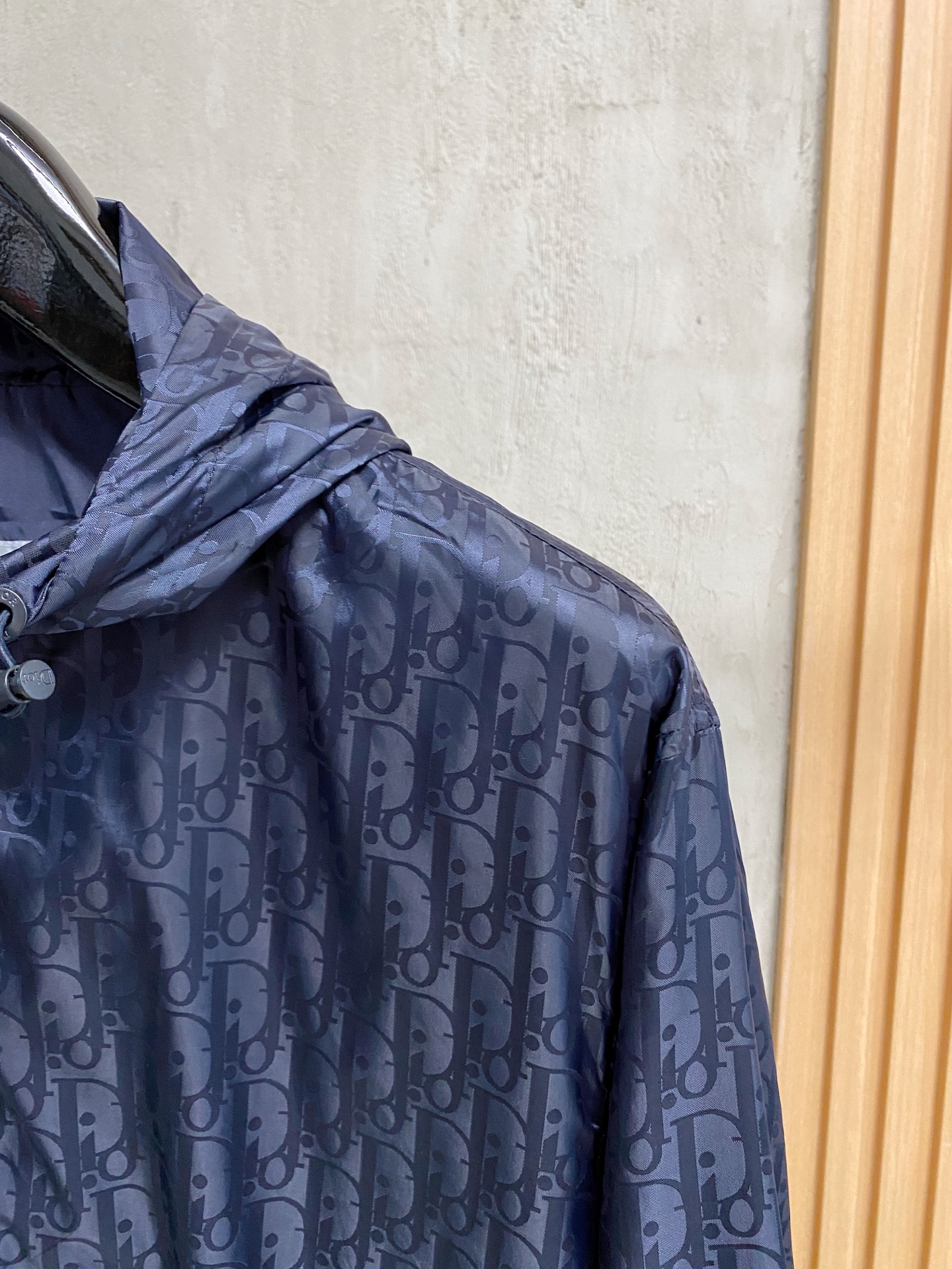 Dior Oblique Print Hooded Windbreaker Jacket