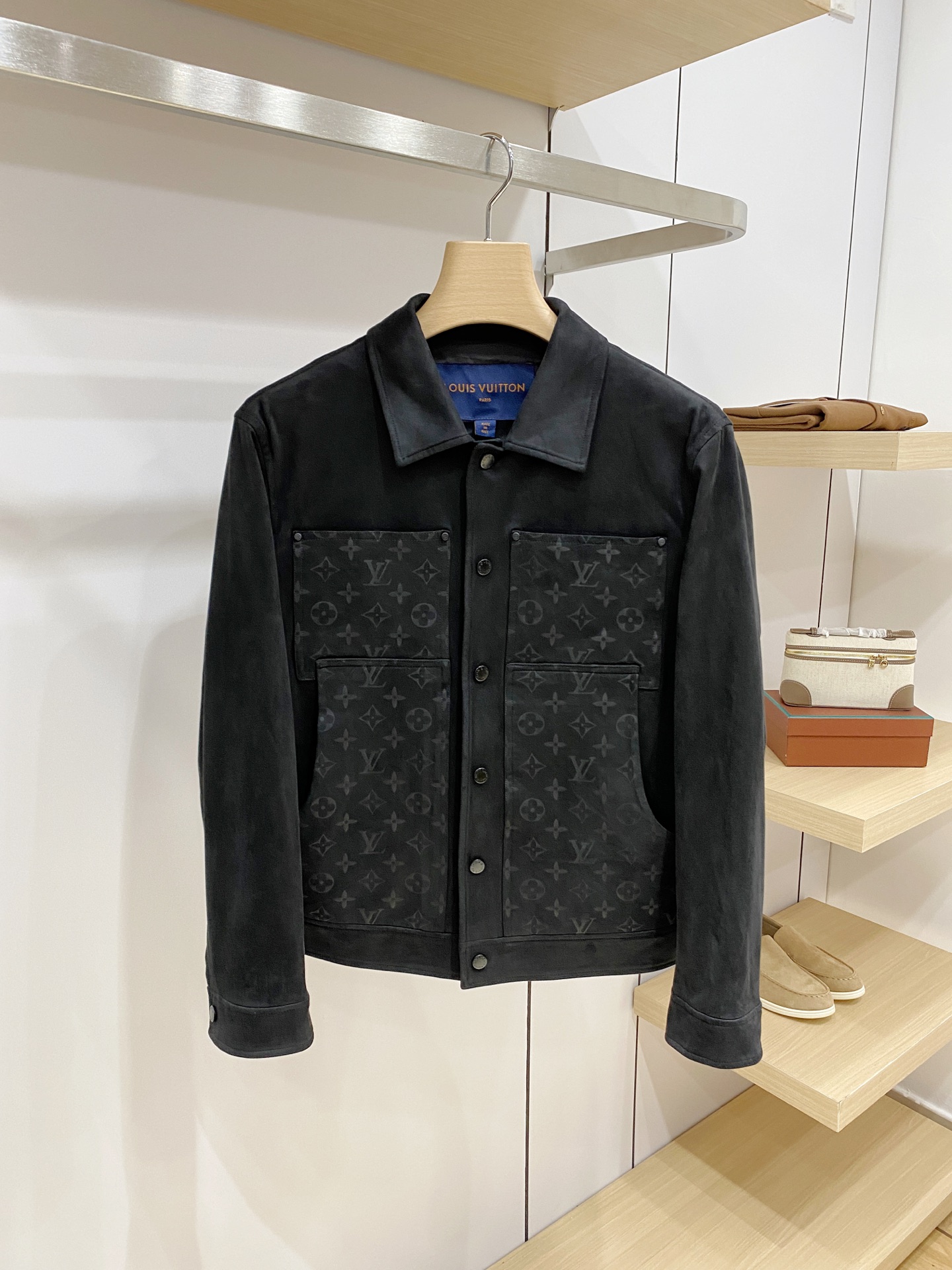 Louis Vuitton Black Monogram Pocket Jacket
