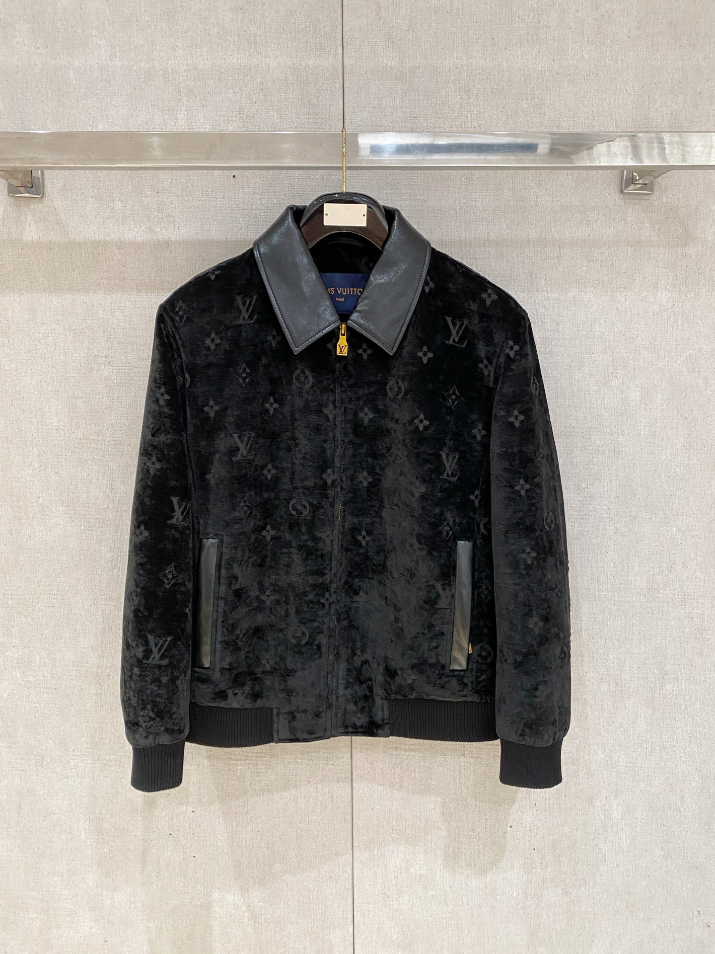 Louis Vuitton Black Monogram Bomber Jacket