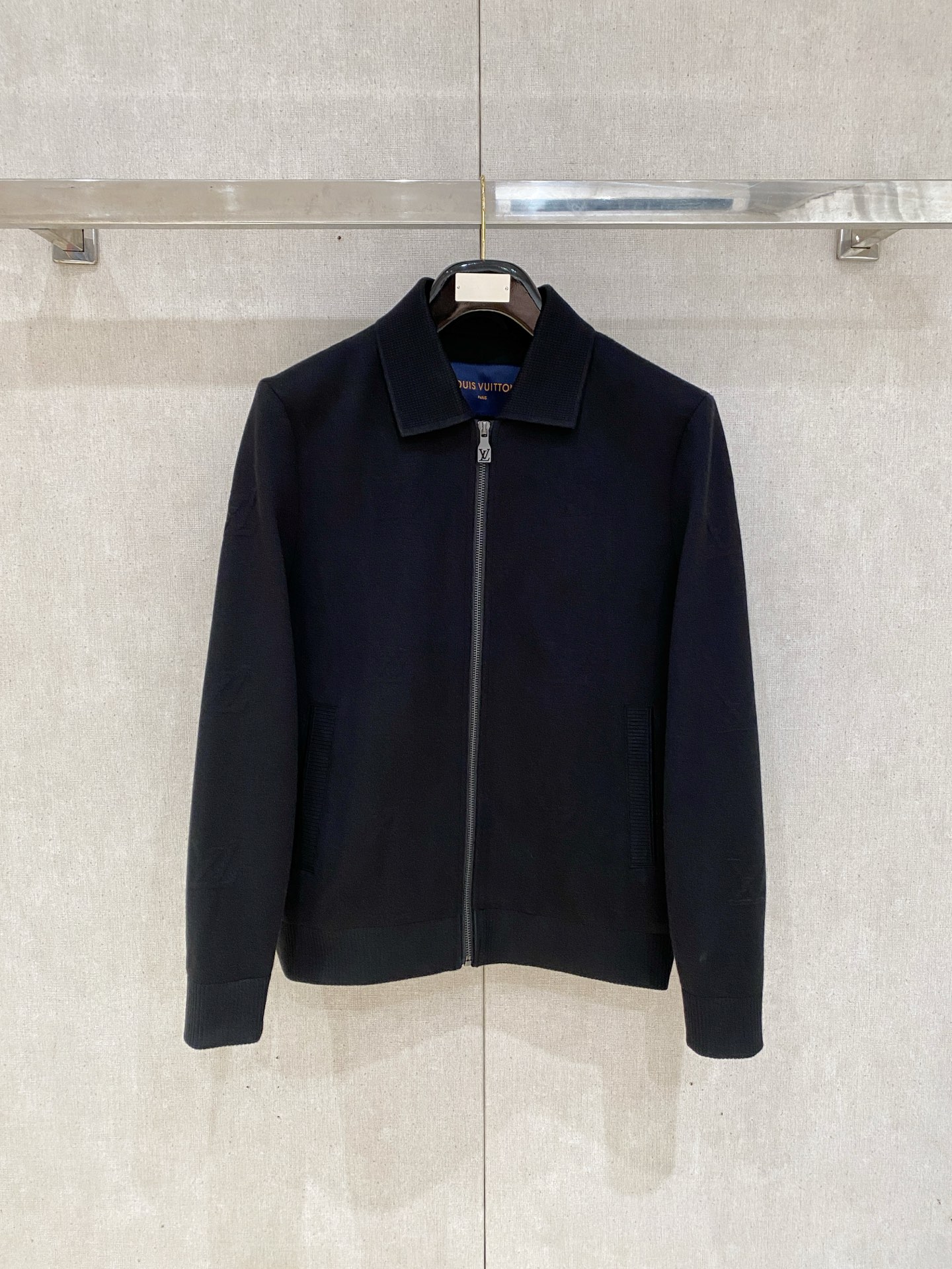 Louis Vuitton Navy Collared Zip Jacket