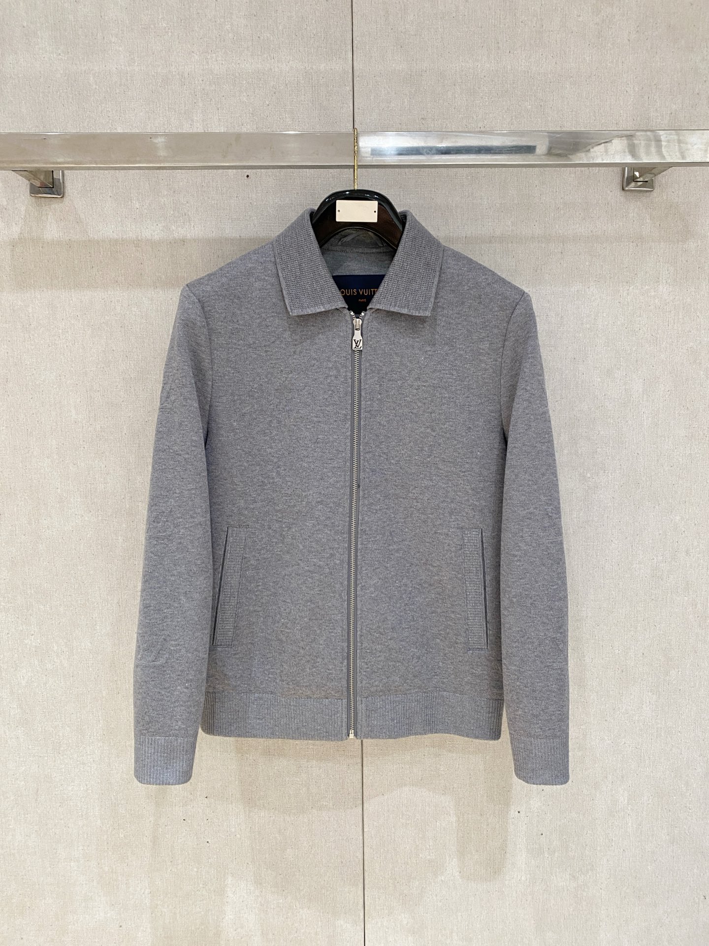Louis Vuitton Gray Collared Zip Jacket