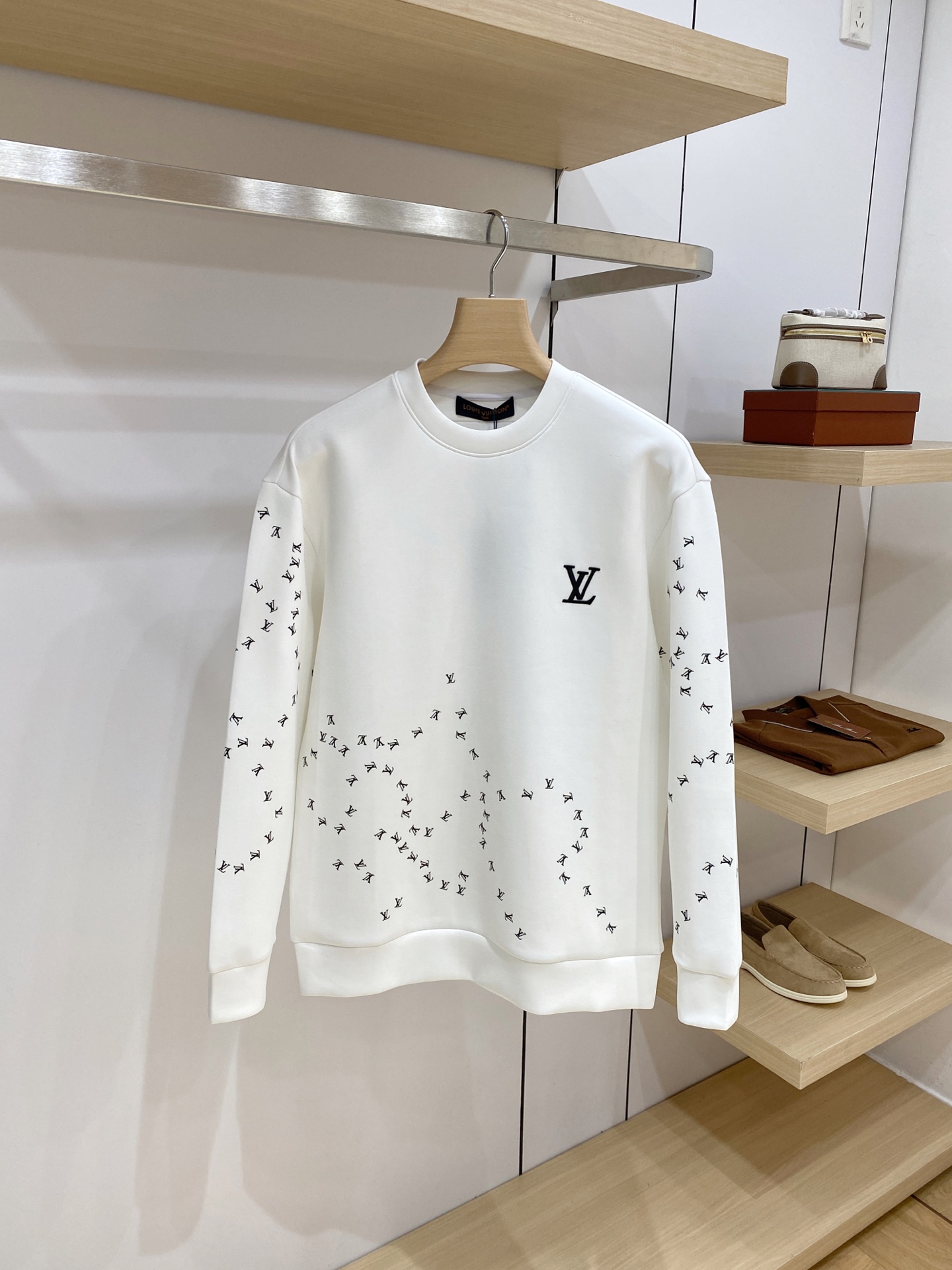 Louis Vuitton White Monogram Sweatshirt