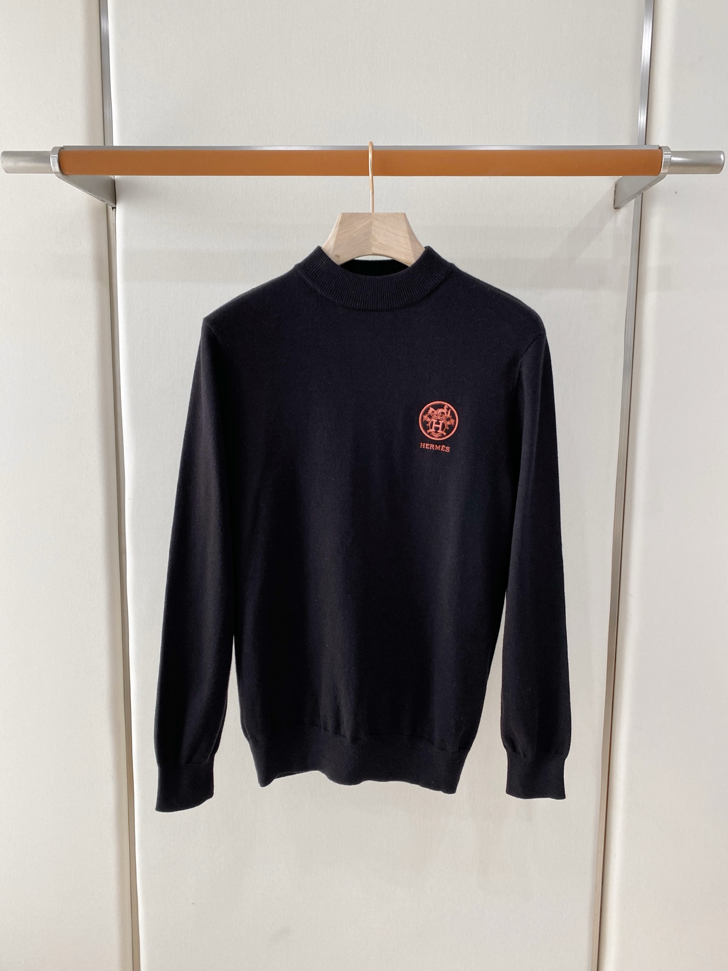 Hermes Black Circle Logo Sweater
