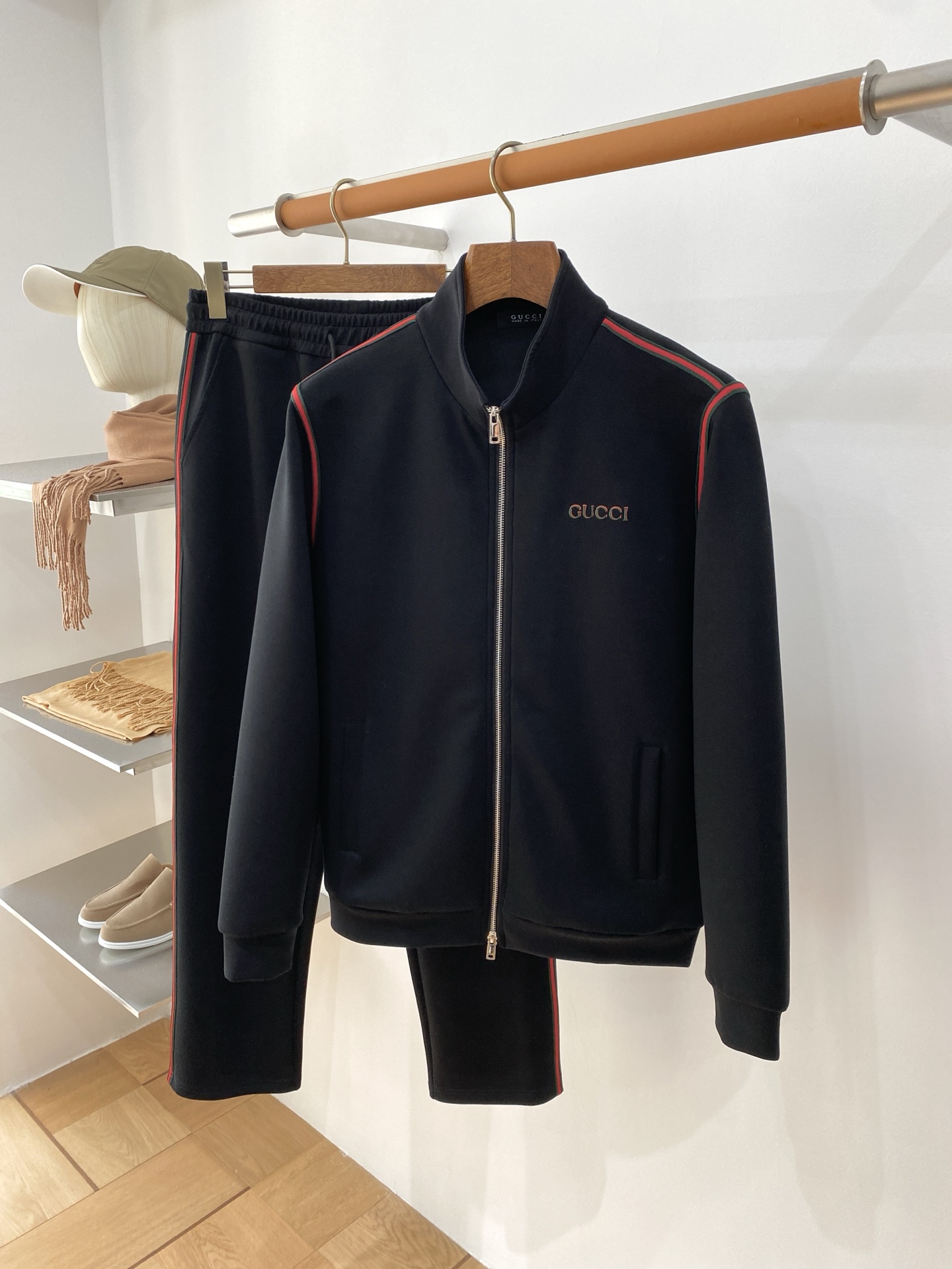 Gucci Black Stripe Zip Jacket