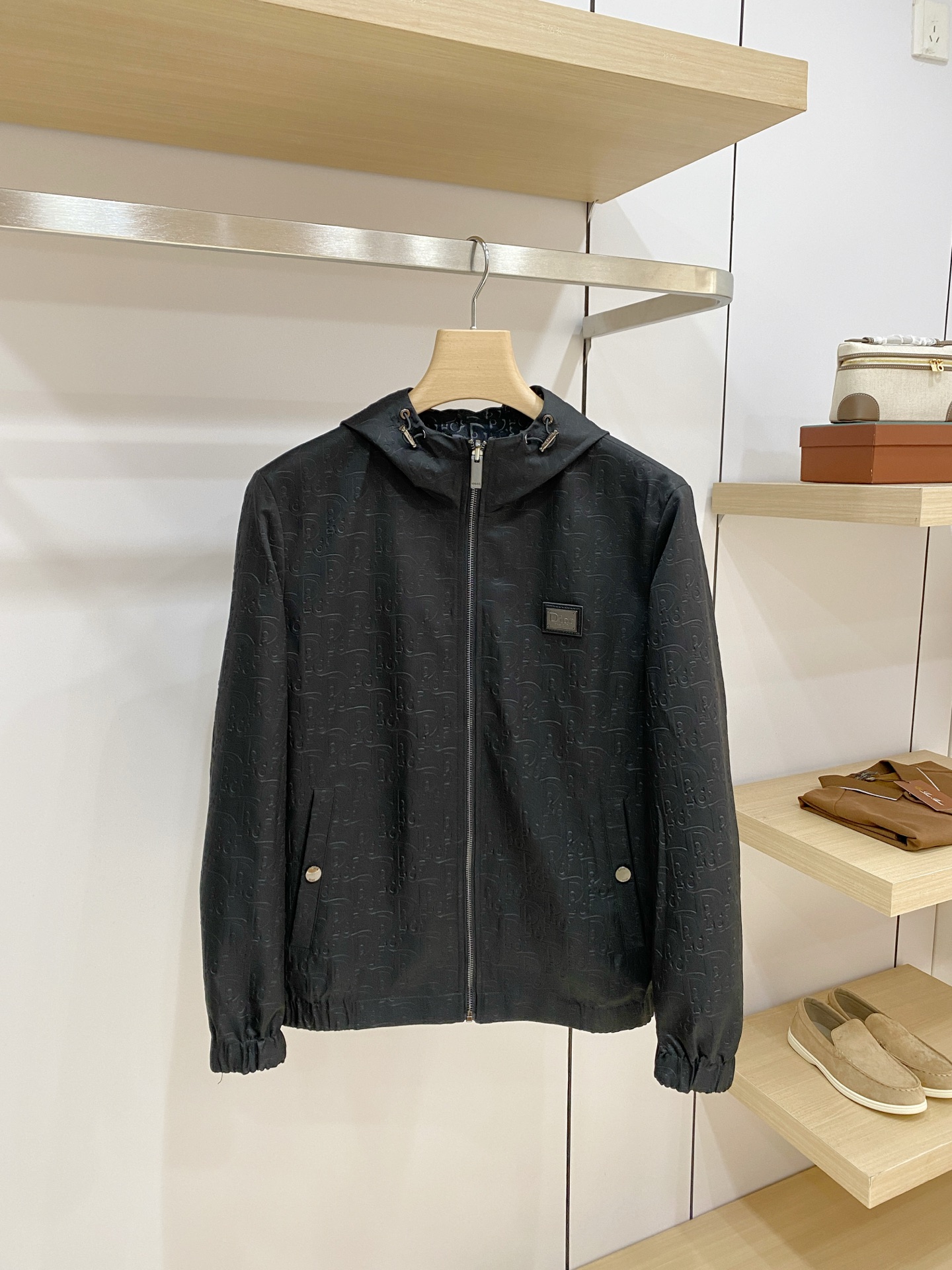 Dior Black Hooded Zip Jacket