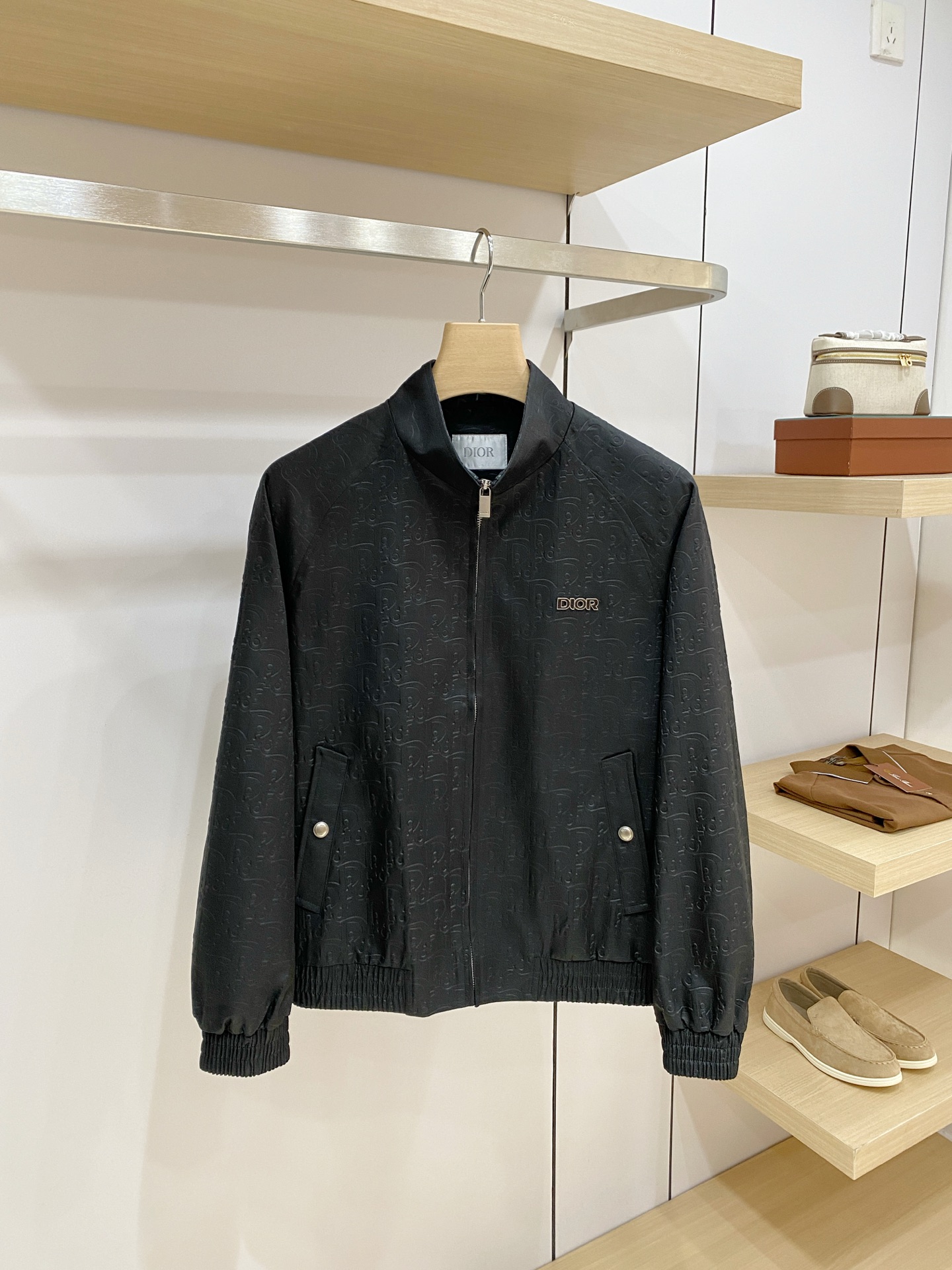 Dior Black Stand Collar Zip Jacket