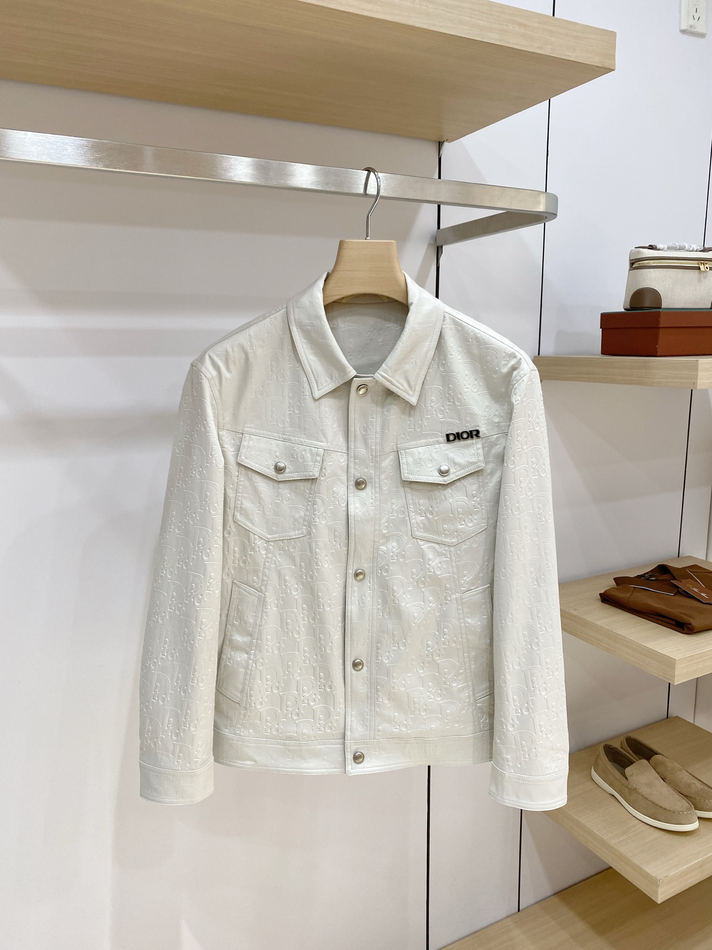 Dior White Flap Pocket Jacket