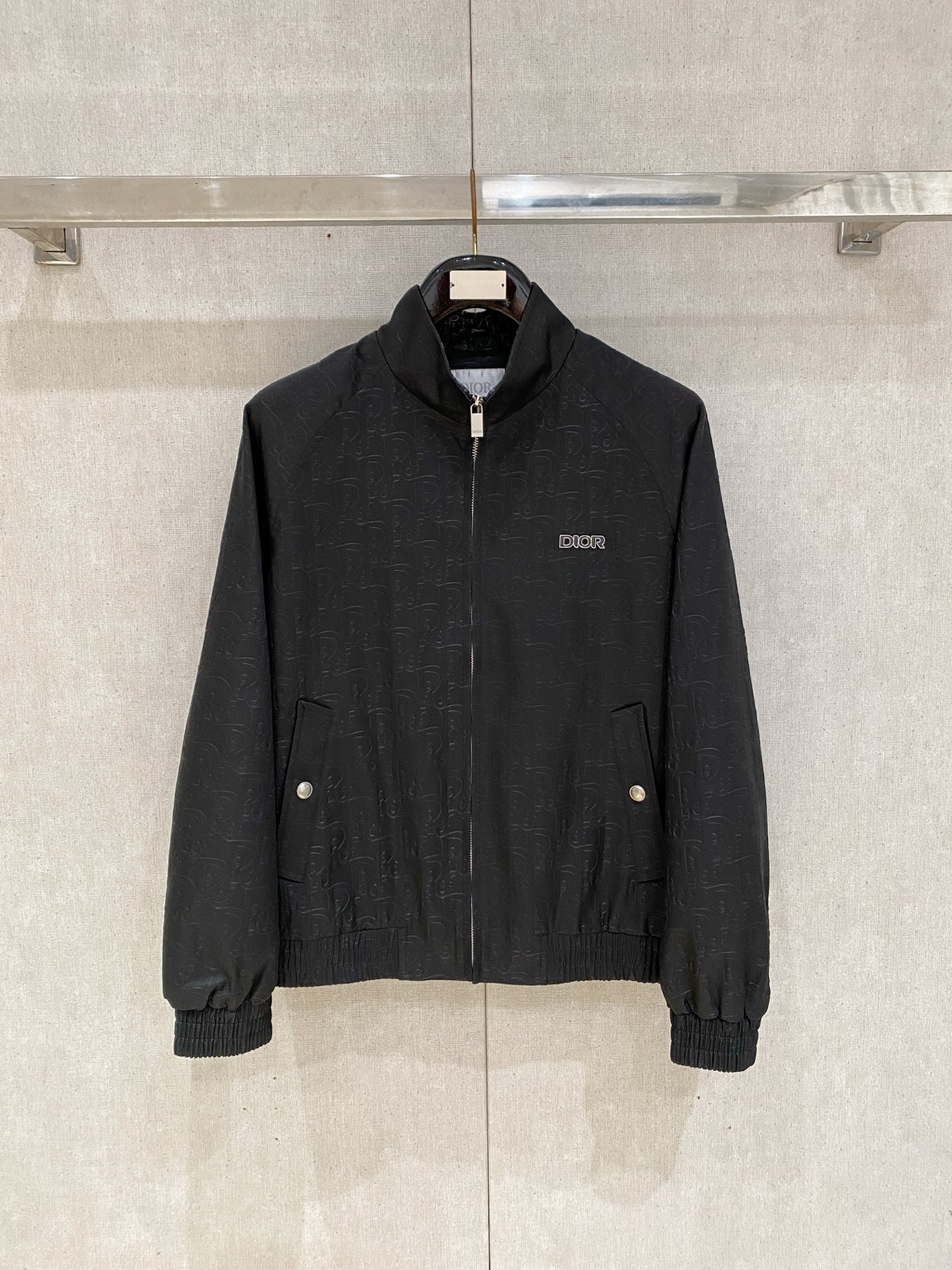 Dior Black Stand Collar Zip Jacket